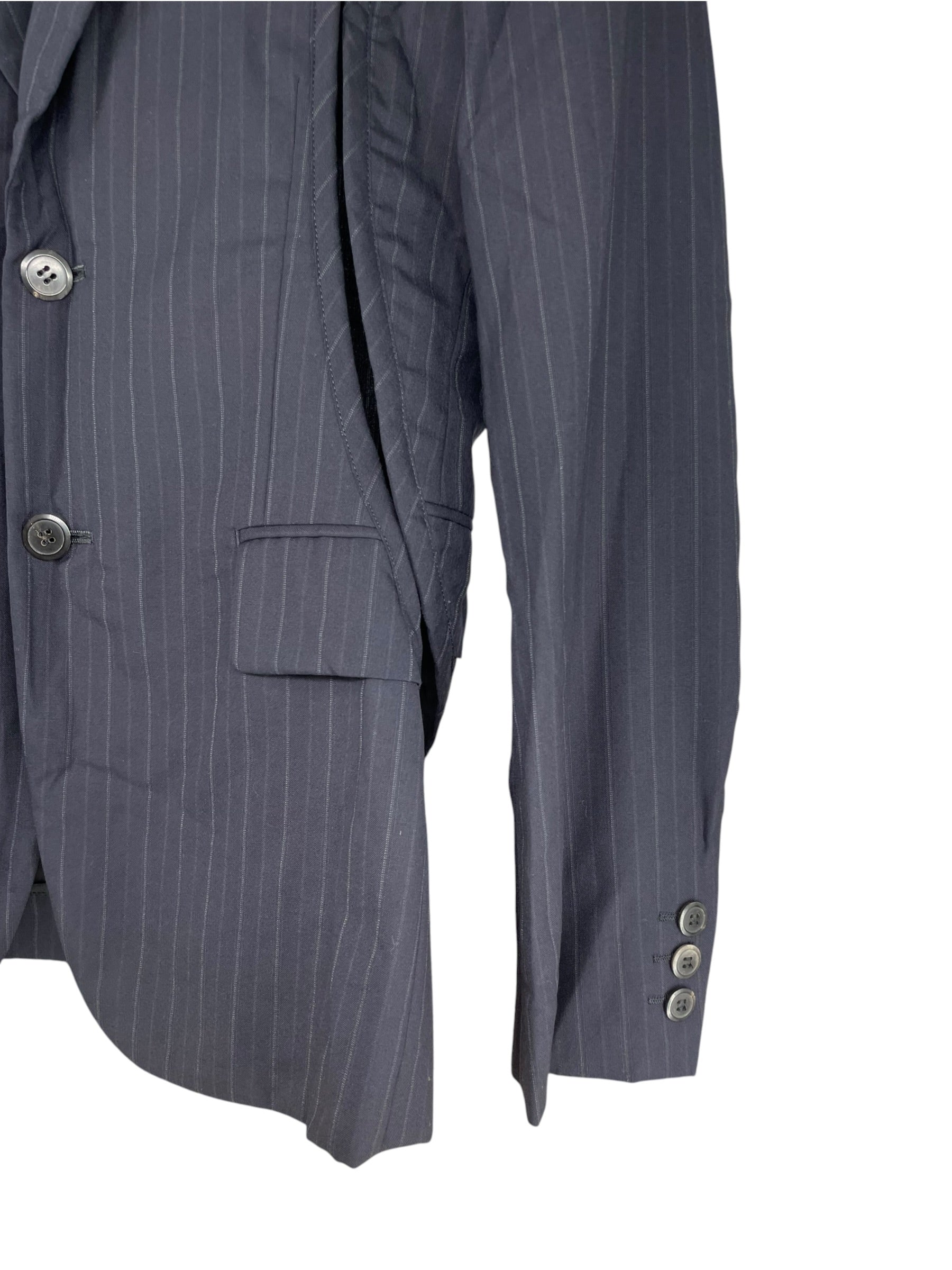 COMME des GARCONS HOMME PLUS/Tailored Jkt/XS/Navy/Wool/Stripe/PQ-J069 view 4