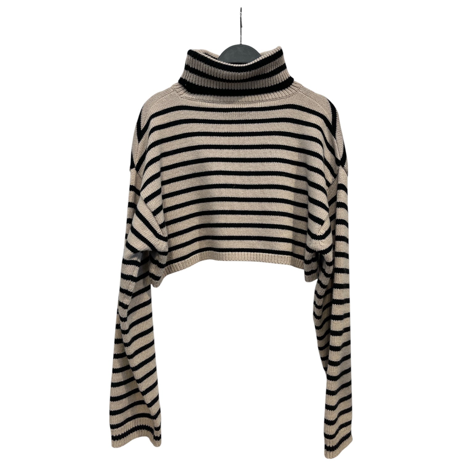 THE FRANKIE SHOP/Sweater/XS/Stripe/Cotton/BEG/CROPPED TURTLENECK view 1