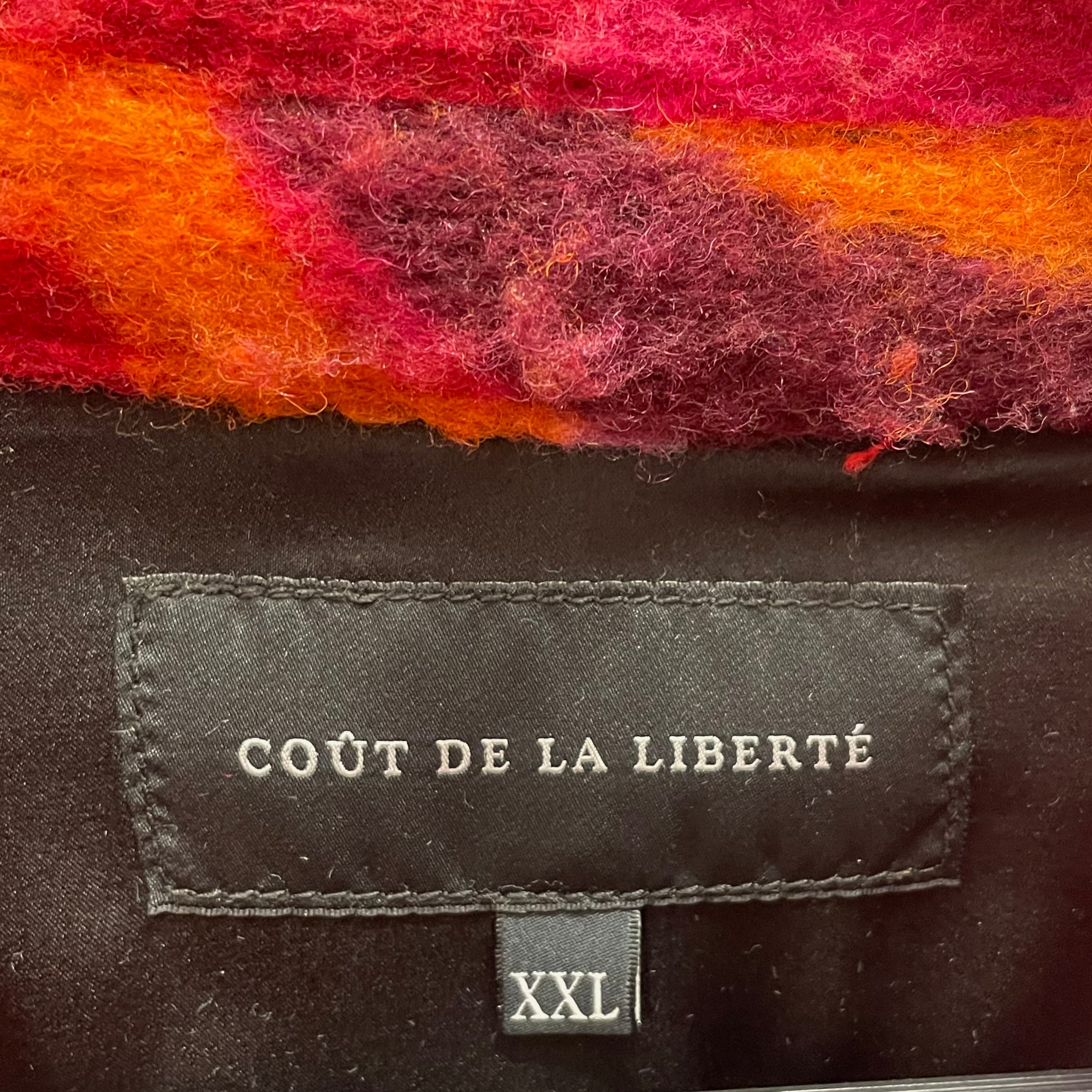 COUT DE LA LIBERTE/Jacket/XL/Wool/PNK/MARBLED RED AND PURPLE view 3