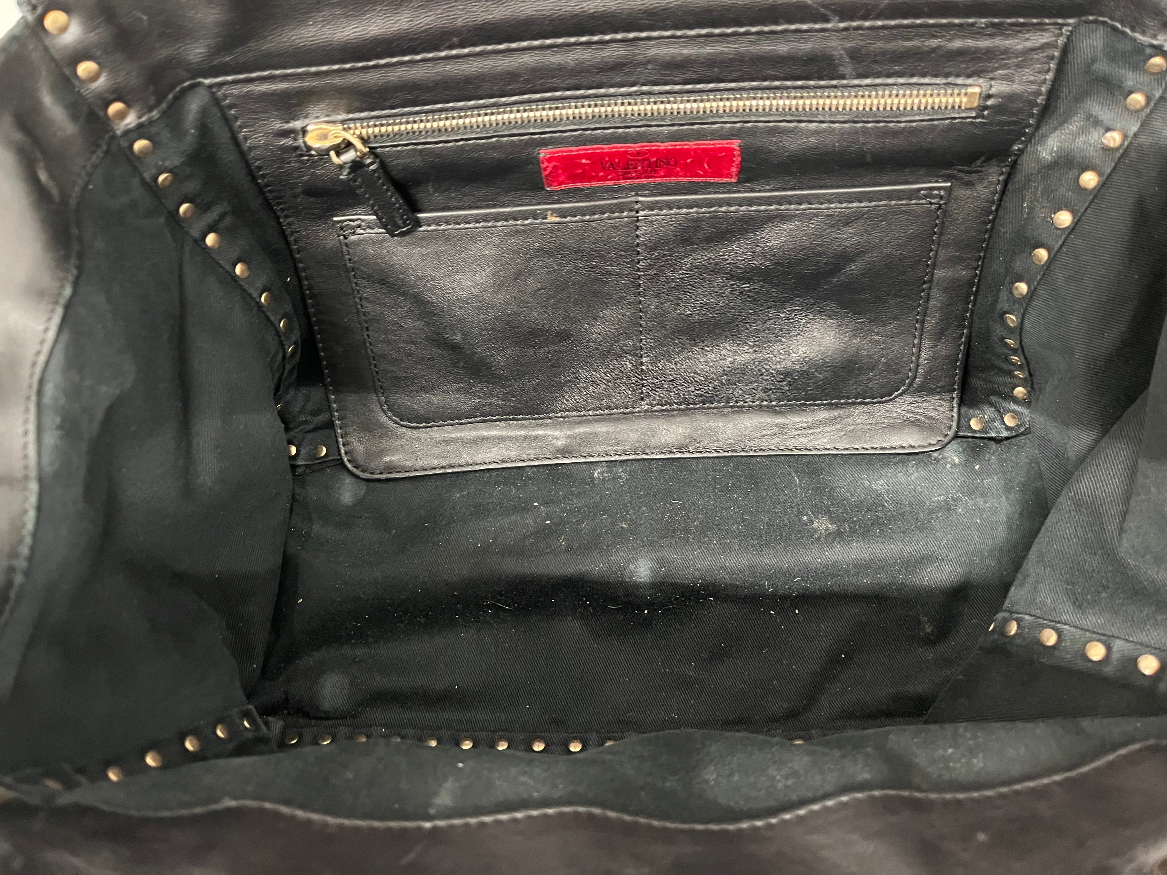 VALENTINO GARAVANI/Hand Bag/Leather/BLK/ROCKSTUD LEATHER HANDBAG view 6