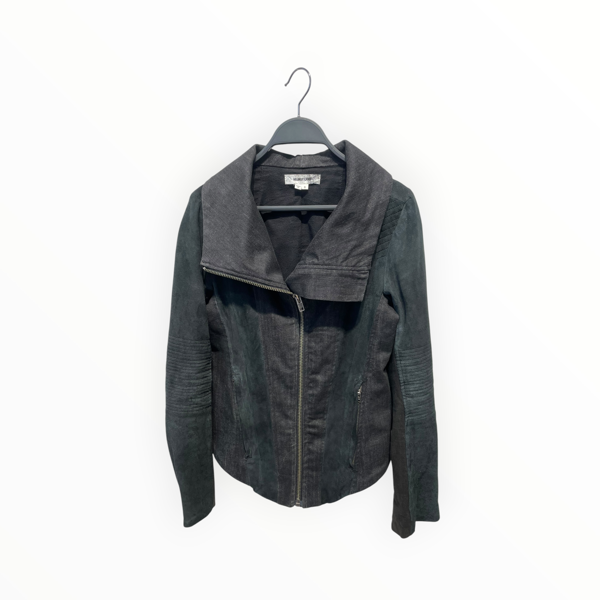 Helmut Lang/Leather Jkt/S/Cotton/BLK/ view 1