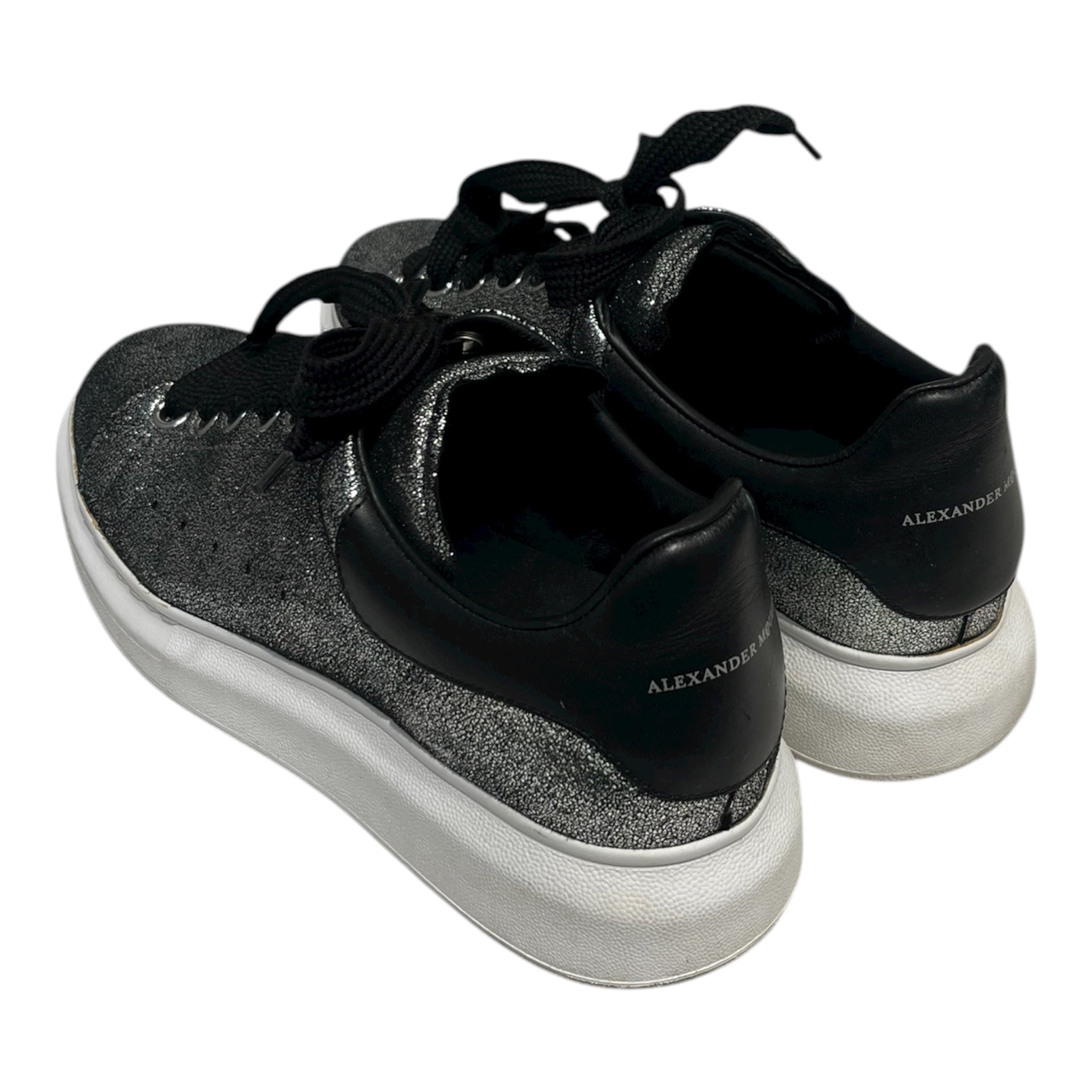 Alexander McQueen/Low-Sneakers/EU 41/Glitter/Leather/SLV/470631 41 view 2