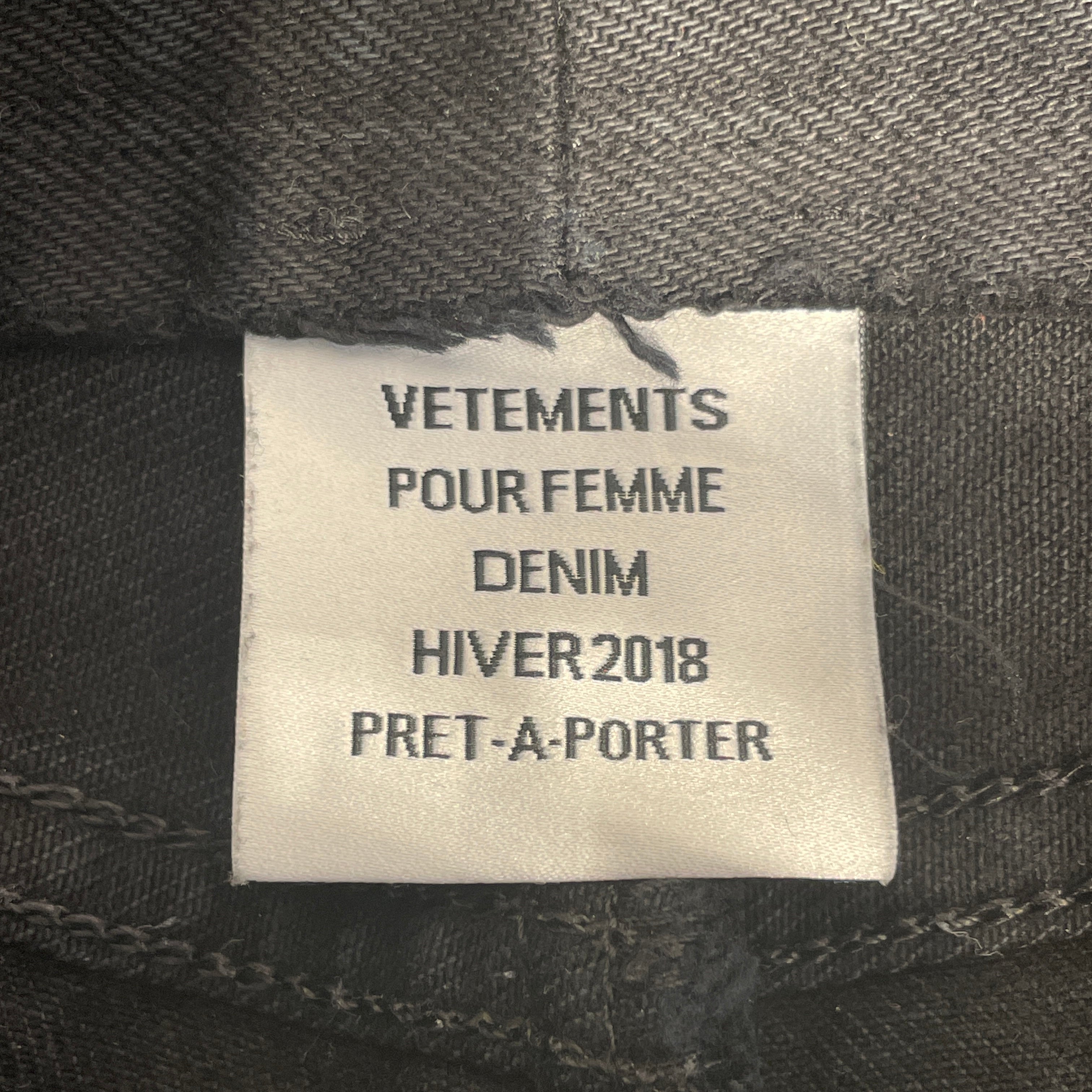 VETEMENTS/Skirt/S/Denim/BLK/levis mini shirt view 3