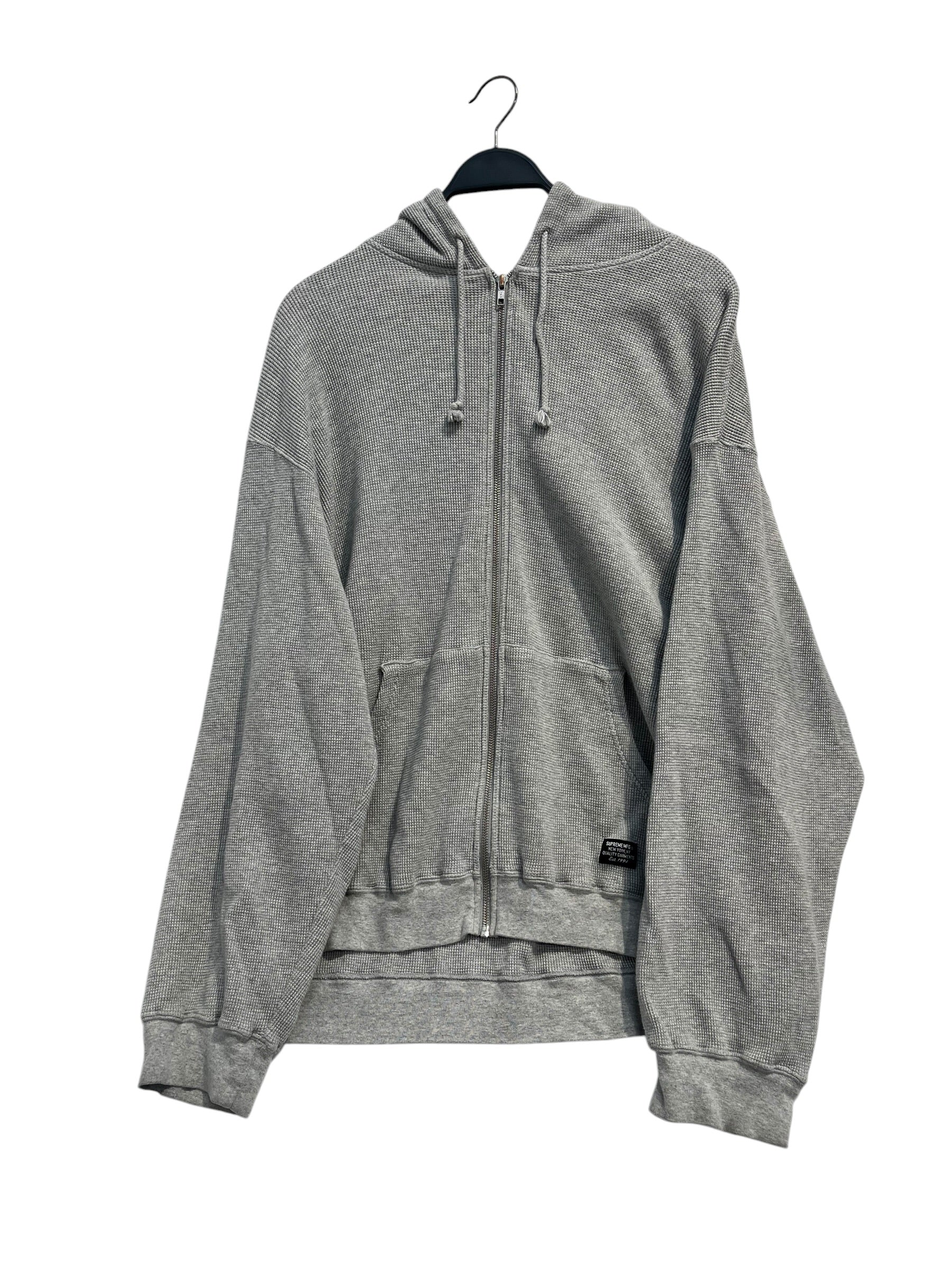 Supreme/Zip Up Hoodie/XXL/Cotton/GRY/MFG WAFFLE KNIT ZIP UYP view 1