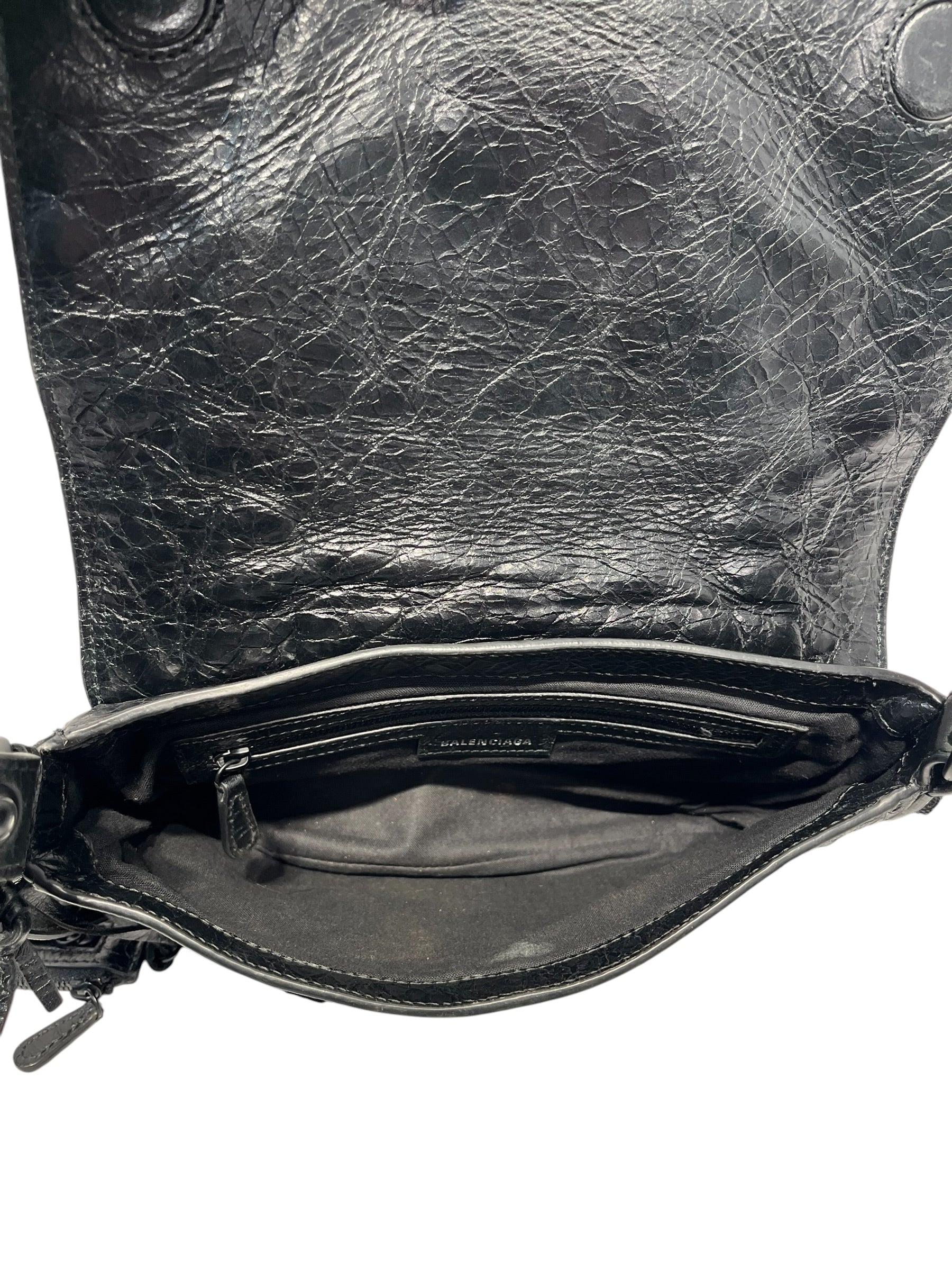BALENCIAGA/Cross Body Bag/Lambskin/BLK/Le cagole xs flap Bag view 6