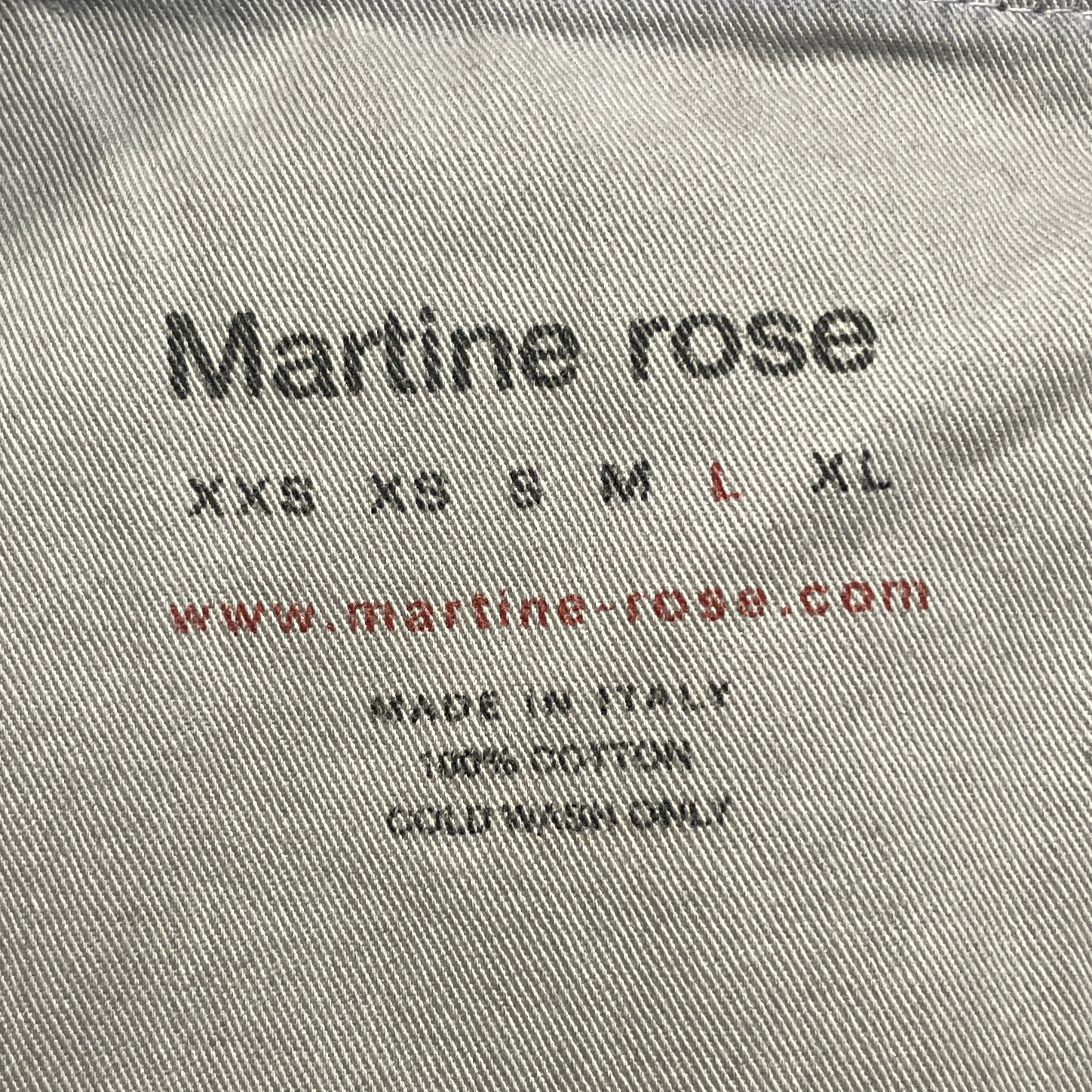 MARTINE ROSE/Pants/L/Cotton/BLK/Velcro Adjustable Hem Wide Leg view 3
