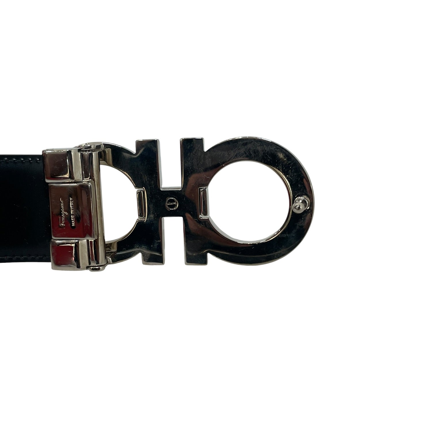 Salvatore Ferragamo/Belt/Leather/RED/L's/mosaic hardware disco view 2