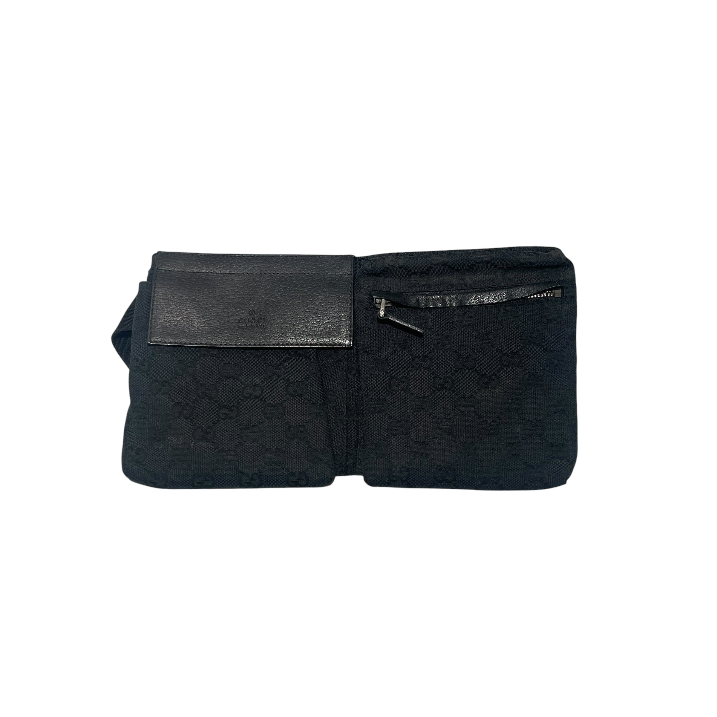 GUCCI/Fanny Pack/Monogram/BLK/GG CANVAS 28566 view 1