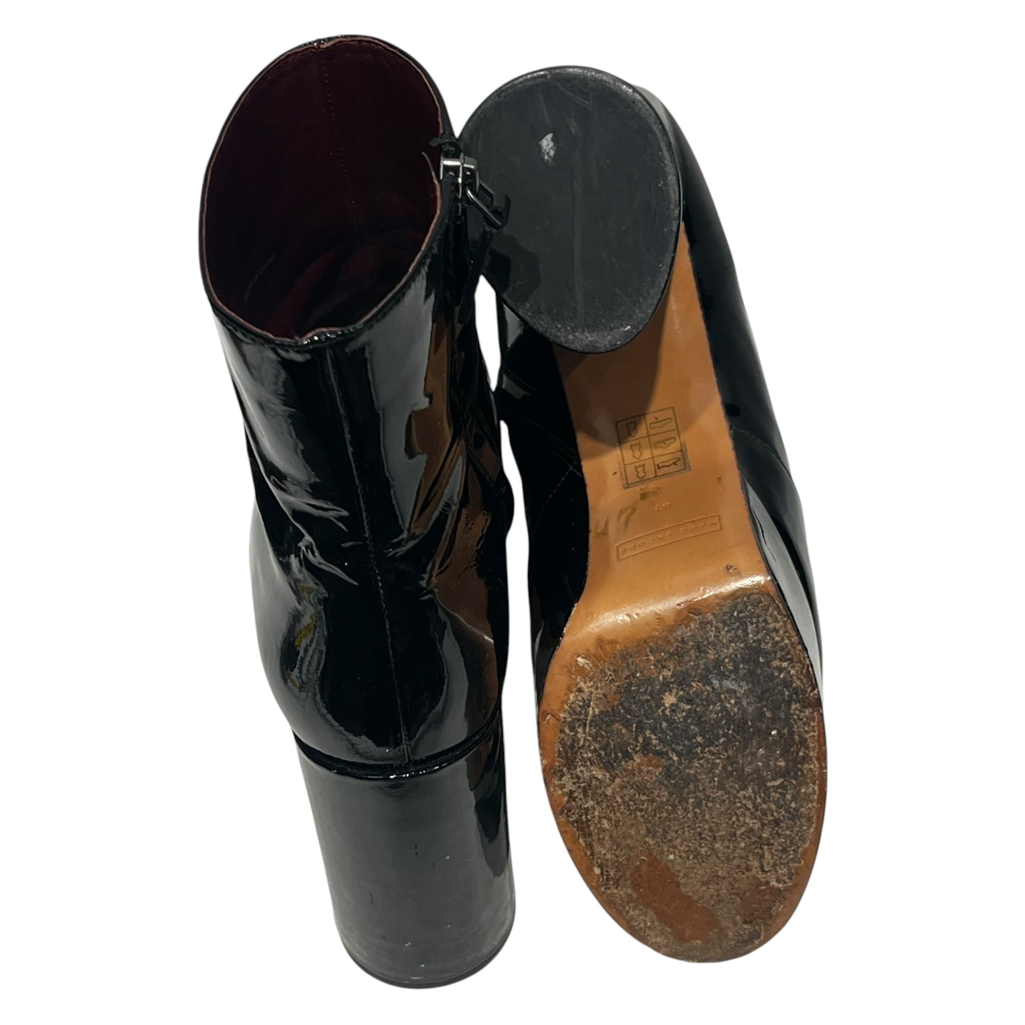 MARC JACOBS/Booties/EU 41/Leather/BLK/Patent/side zip view 4