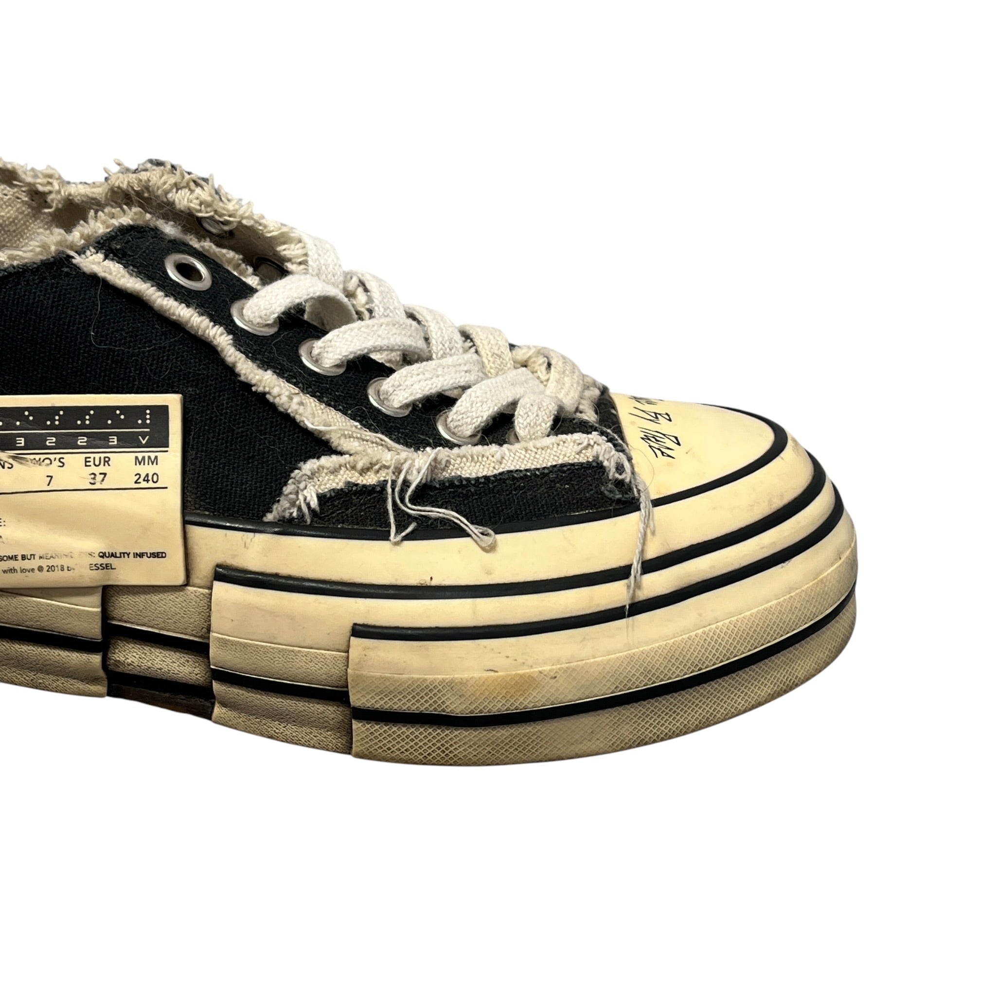 XVESSEL/Low-Sneakers/US 7/Cotton/BLK/G.O.P.  platform low view 4