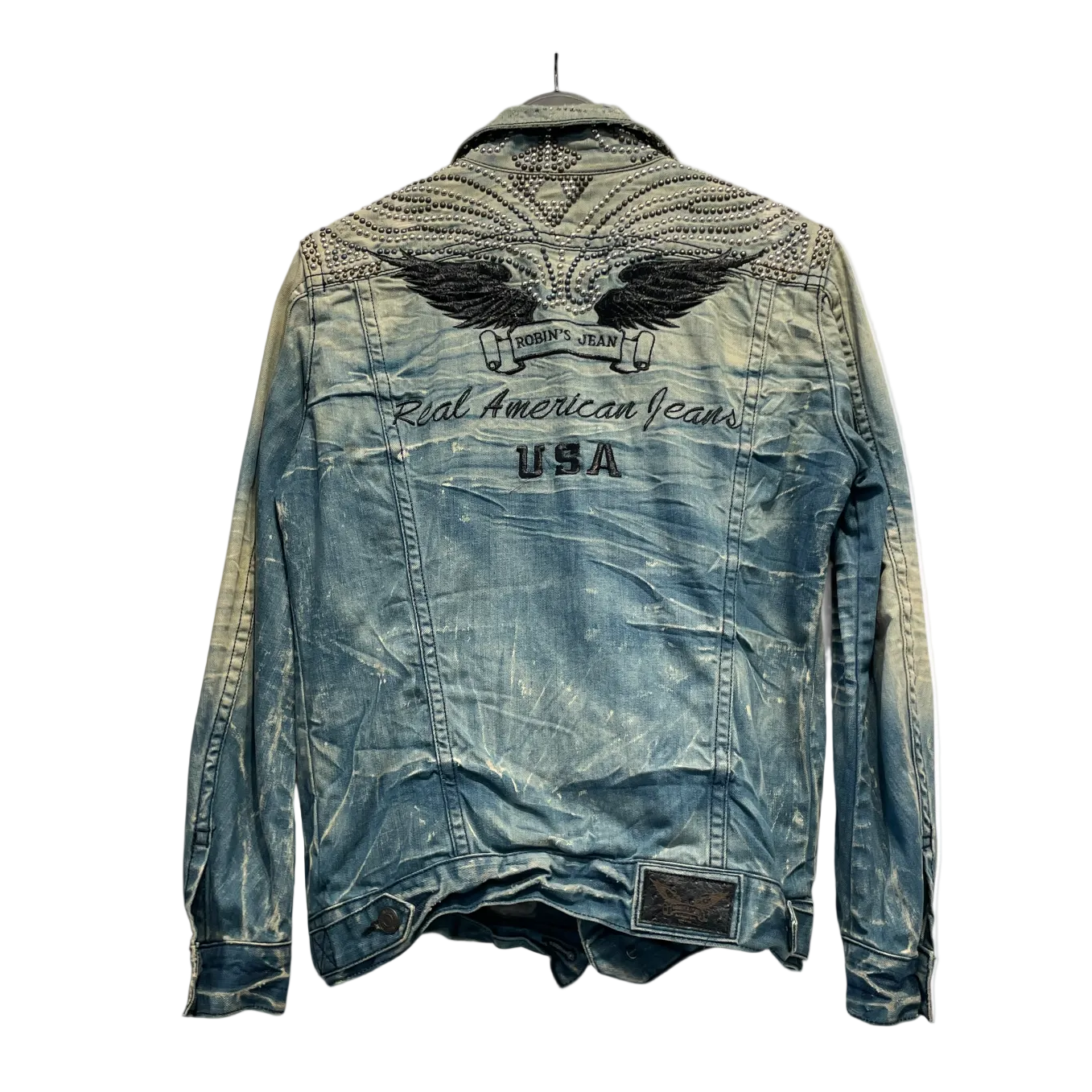 ROBIN'S JEAN/Denim Jkt/S/Denim/IDG/All Over Print/CIRCLE STUD COLLAR view 2