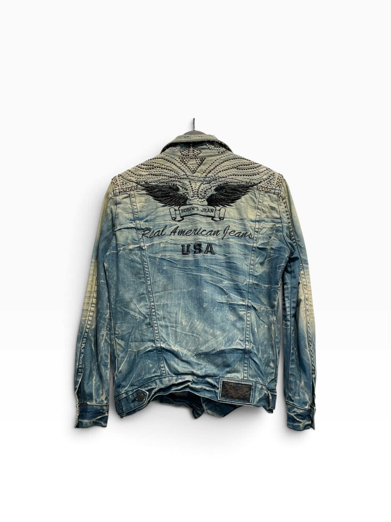ROBIN'S JEAN/Denim Jkt/S/Denim/IDG/All Over Print/CIRCLE STUD COLLAR view 2
