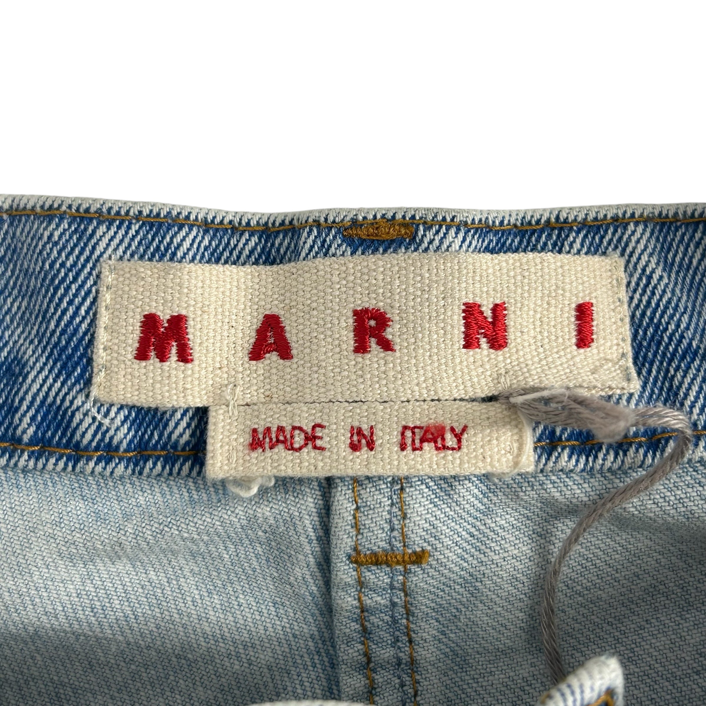 MARNI/Straight Pants/46/Denim/BLU/Button Fly/Patches with  mohair view 3