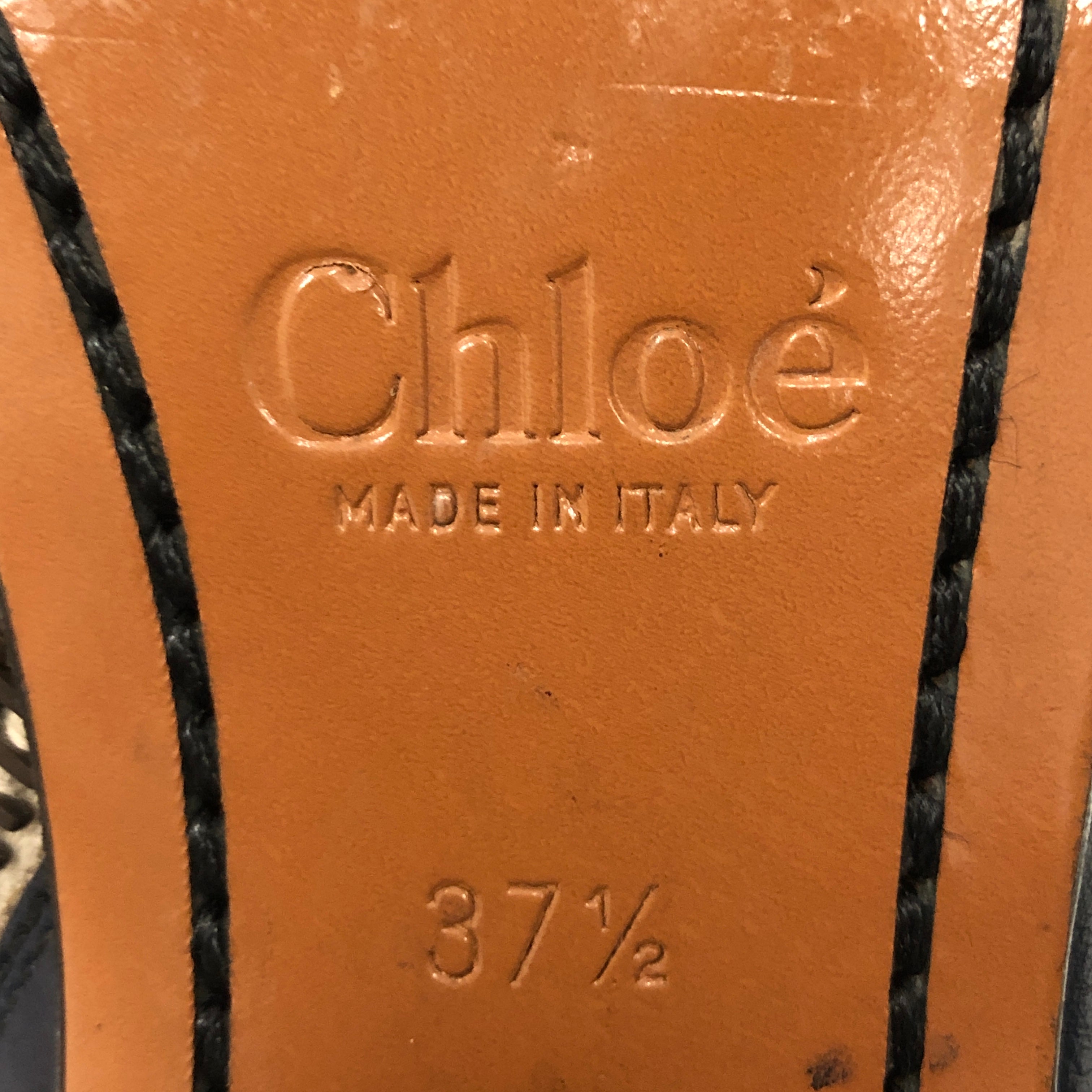 Chloe/Ankle Boots/EU 37.5/Leather/NVY/Lexie view 5