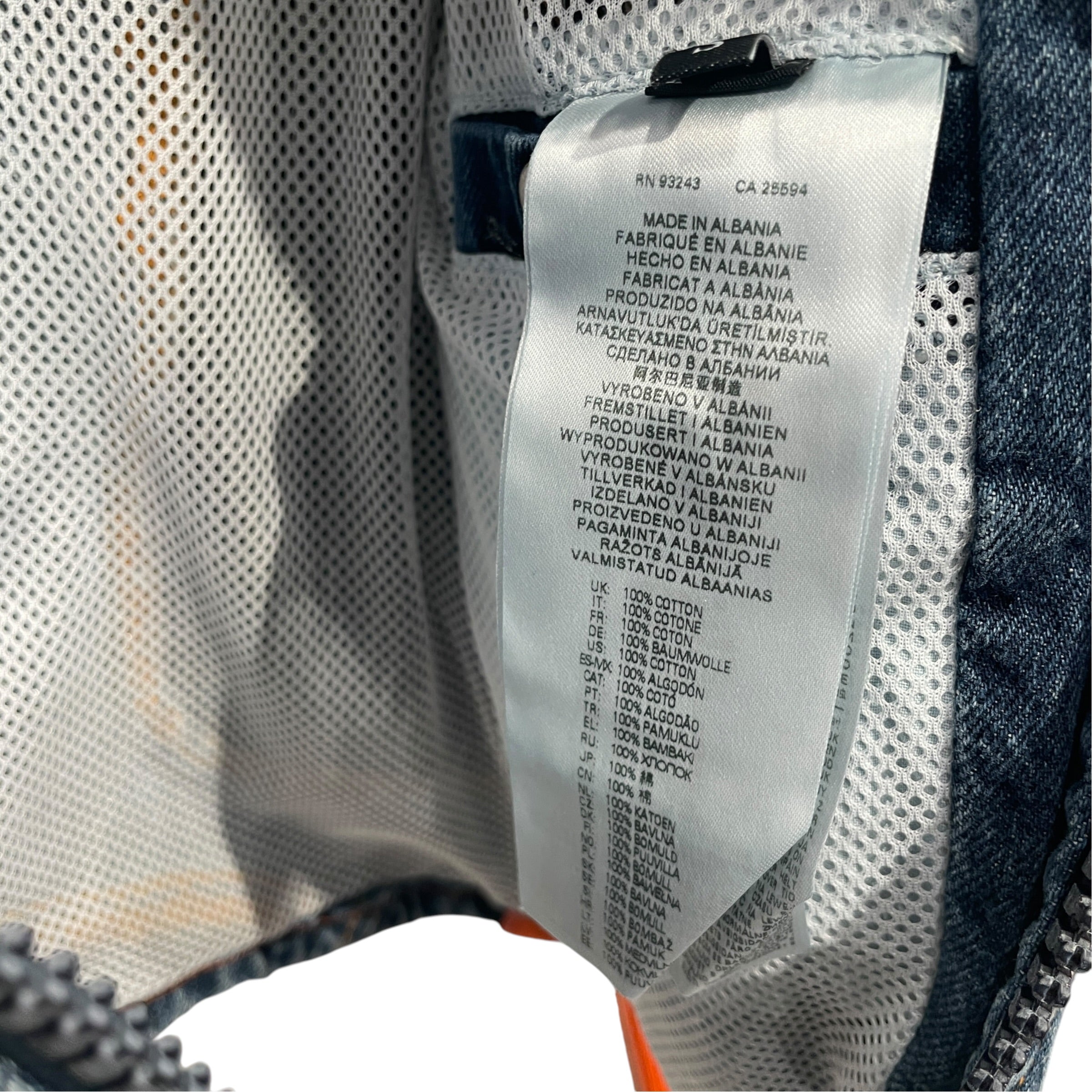 DIESEL/Denim Jkt/S/Cotton/BLU/ORG DETAIL / QUILTED SLEEVES view 3