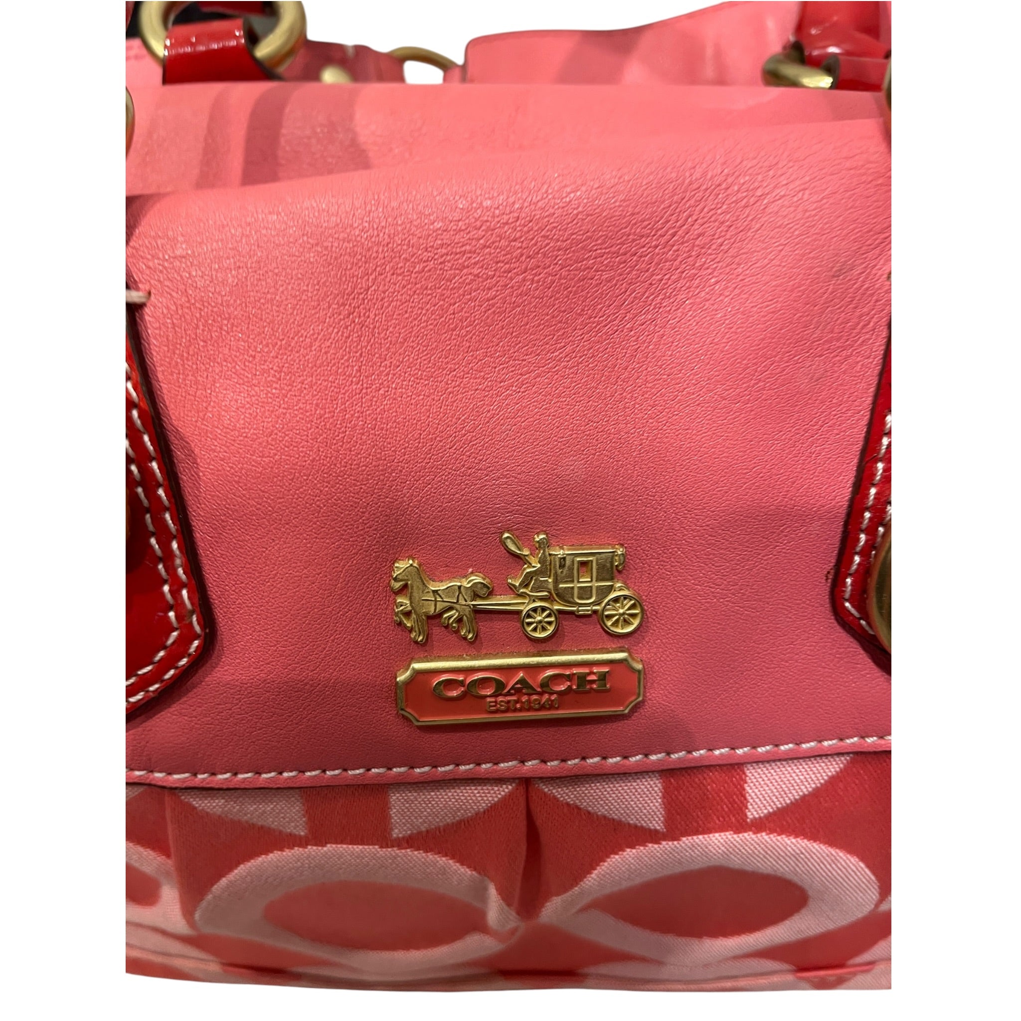 COACH/Hand Bag/Graphic/Acrylic/PNK/SABRINA SATCHEL view 5