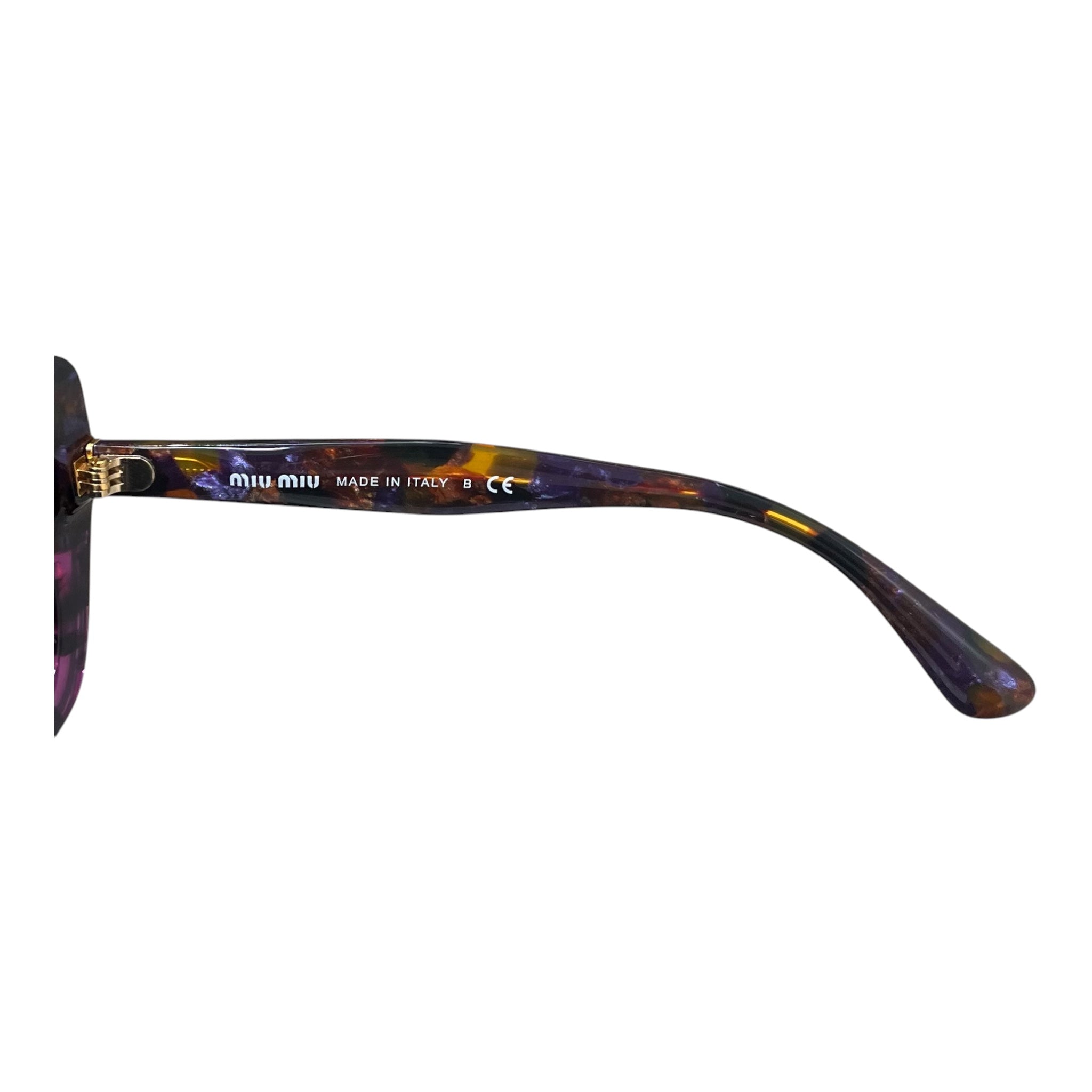 MIU MIU/Sunglasses/Animal Pattern/Tortoiseshell Pattern/PPL/L's/CAT-EYE GRADIENT MARBLE BROWN view 3