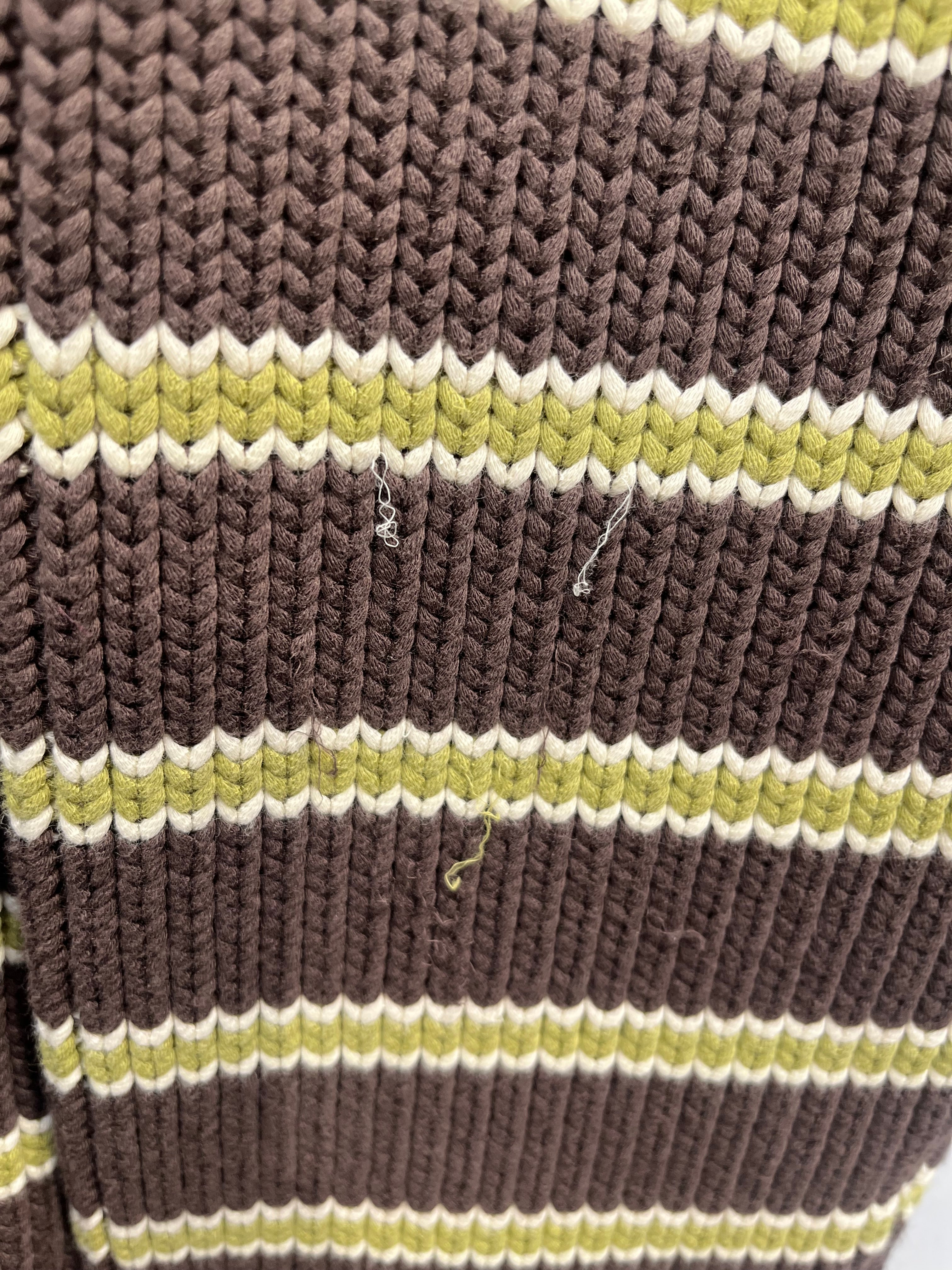 STUSSY/Heavy Sweater/XXL/Stripe/Cotton/BRW/STRIPED CHUNKY KNIT SWEATER view 10
