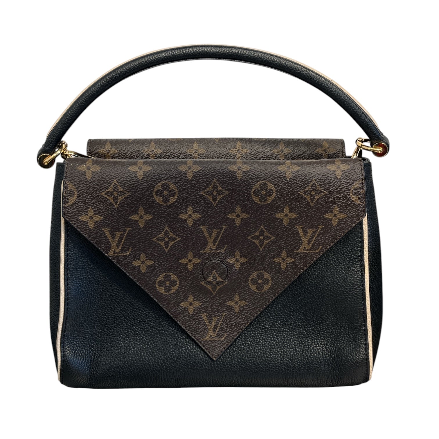 LOUIS VUITTON/Hand Bag/Monogram/Leather/BLK/DOUBLE V MONOGRAM view 2