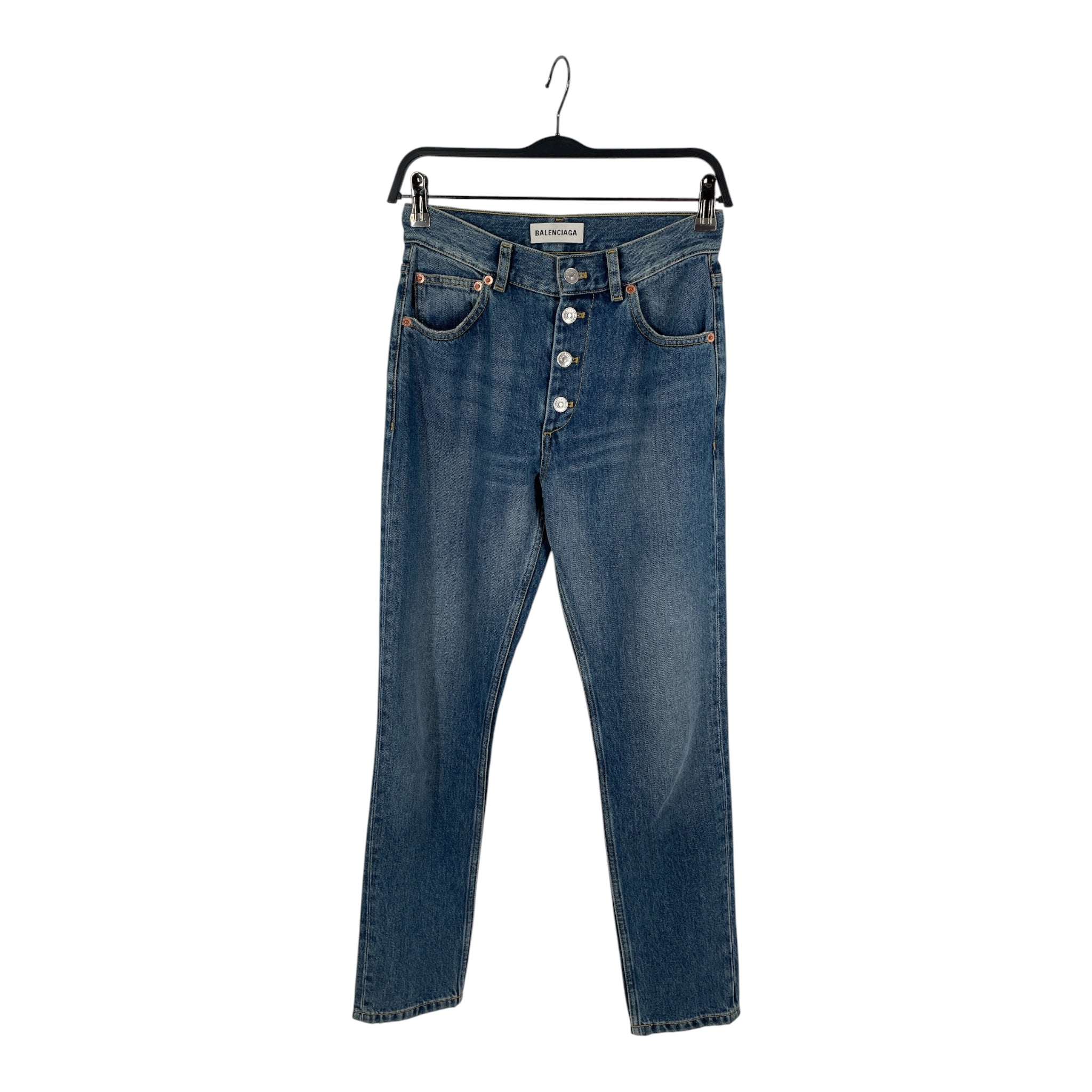 BALENCIAGA/Skinny Pants/26/Denim/IDG/EXPOSED BUTTON JEANS view 1