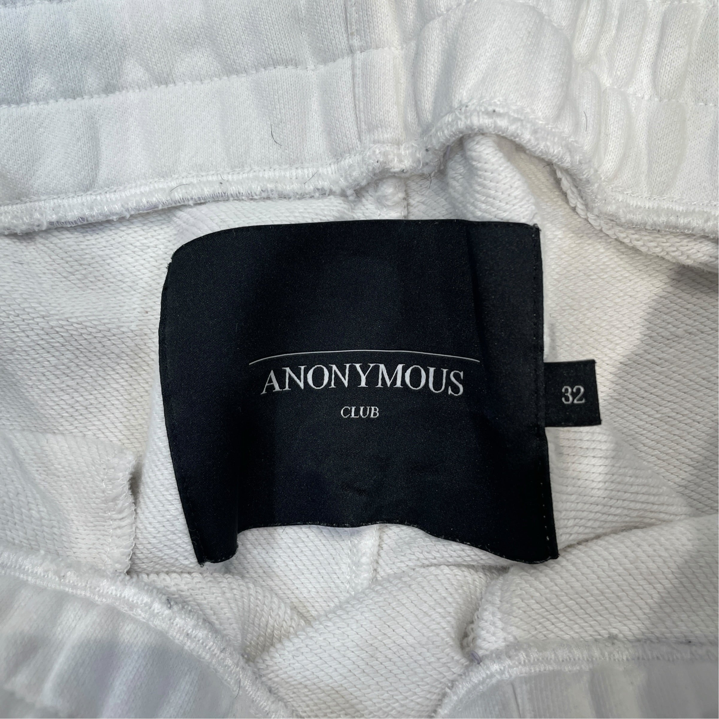 ANONYMOUS CLUB/Sarouel Pants/32/Cotton/WHT/Distressed/Graphic/ view 3