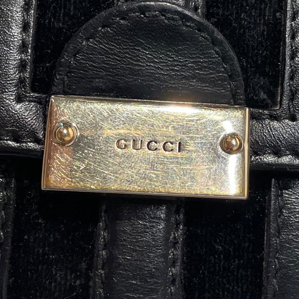 GUCCI/Wallet/Monogram/Leather/BLK/ view 3