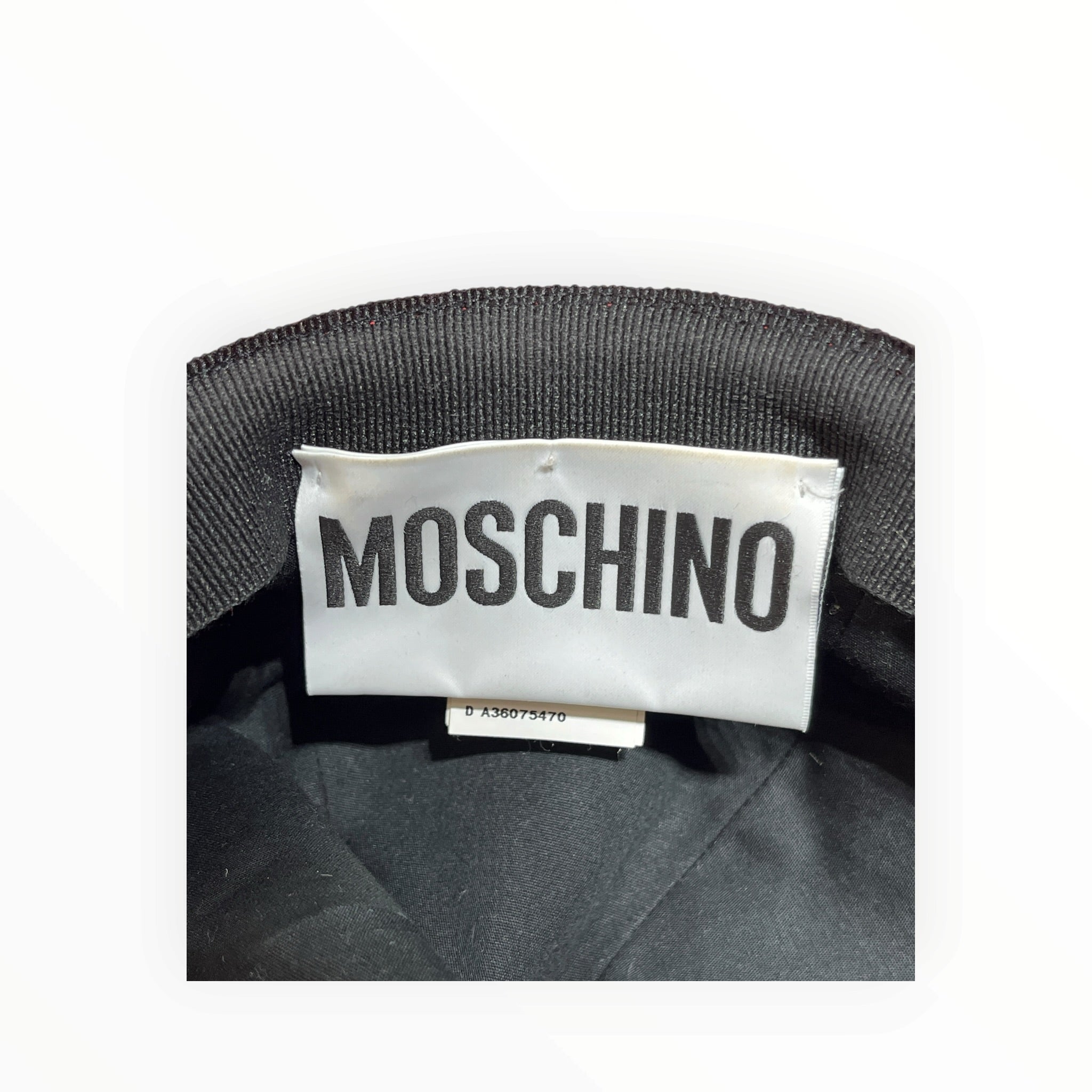 MOSCHINO/Trucker Cap/Leather/RED/Moschino Double Brim Hat view 5