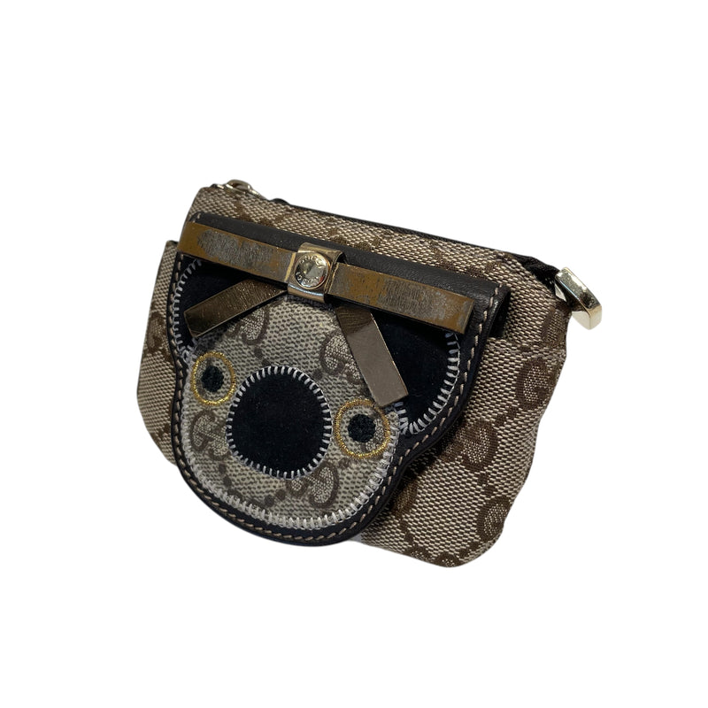 GUCCI/Pouch/Monogram/KHK/Oliver Pug GG Coin Purse