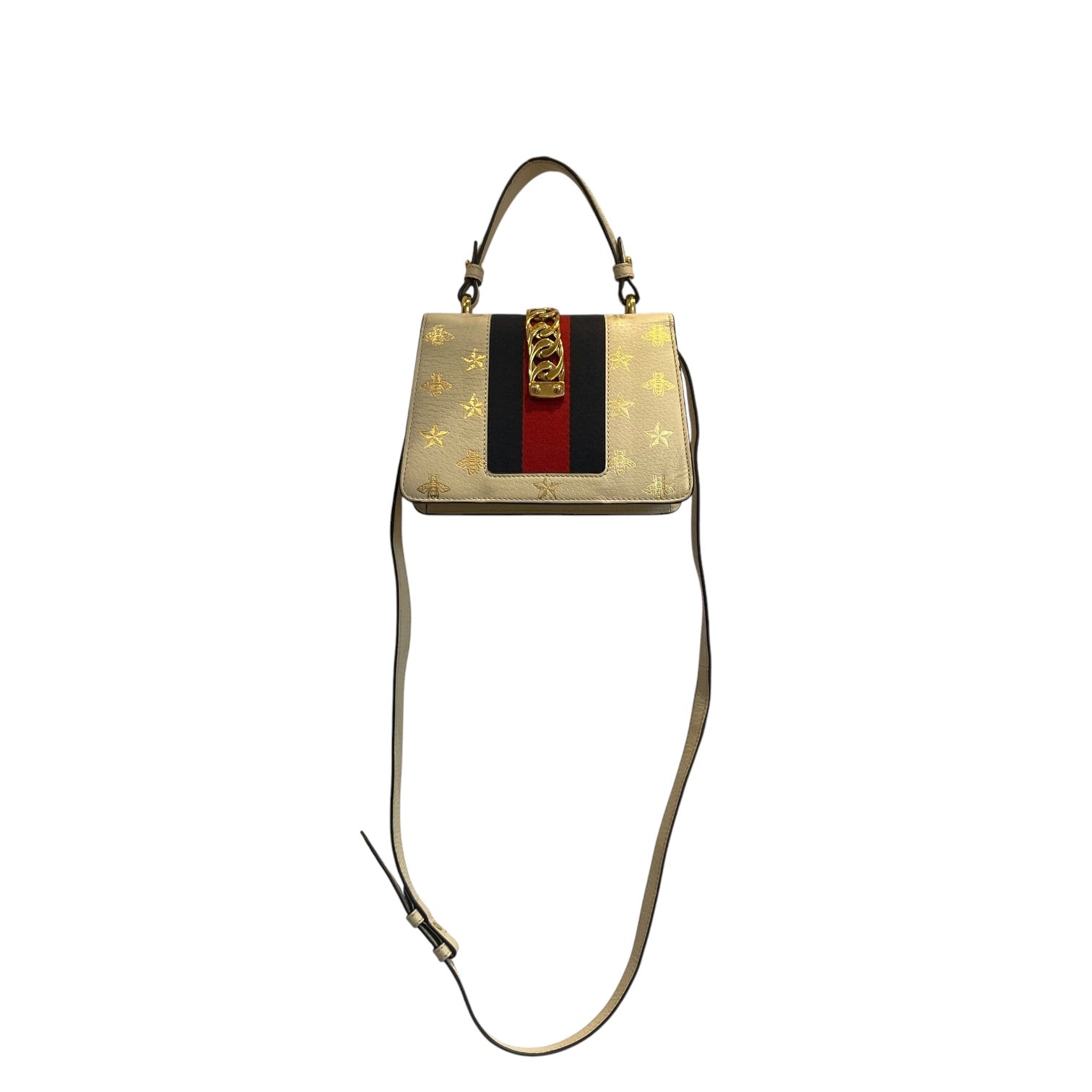 GUCCI/Cross Body Bag/Animal Pattern/Leather/CRM/RWB ROPE STRAP/BEES&STARS view 2