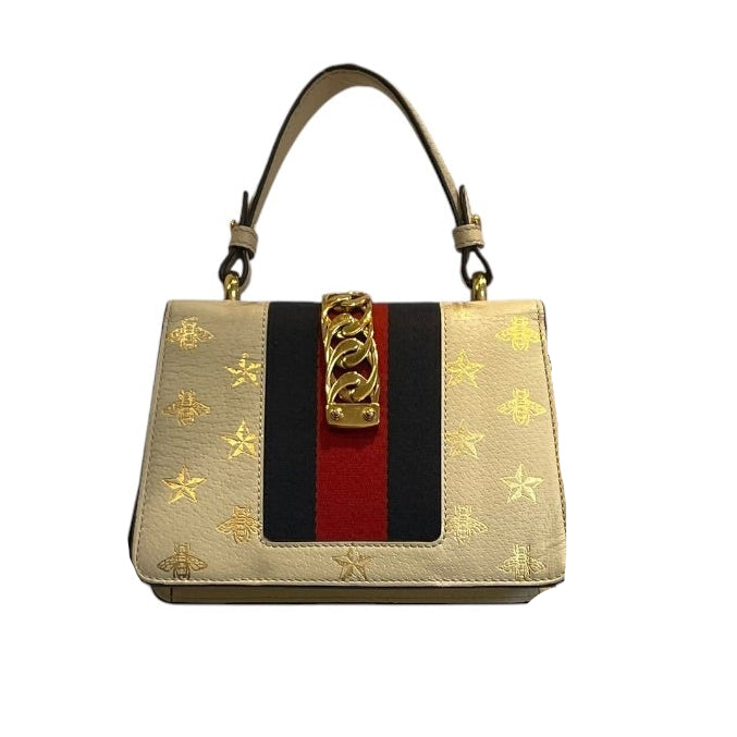 GUCCI/Cross Body Bag/Animal Pattern/Leather/CRM/RWB ROPE STRAP/BEES&STARS view 2