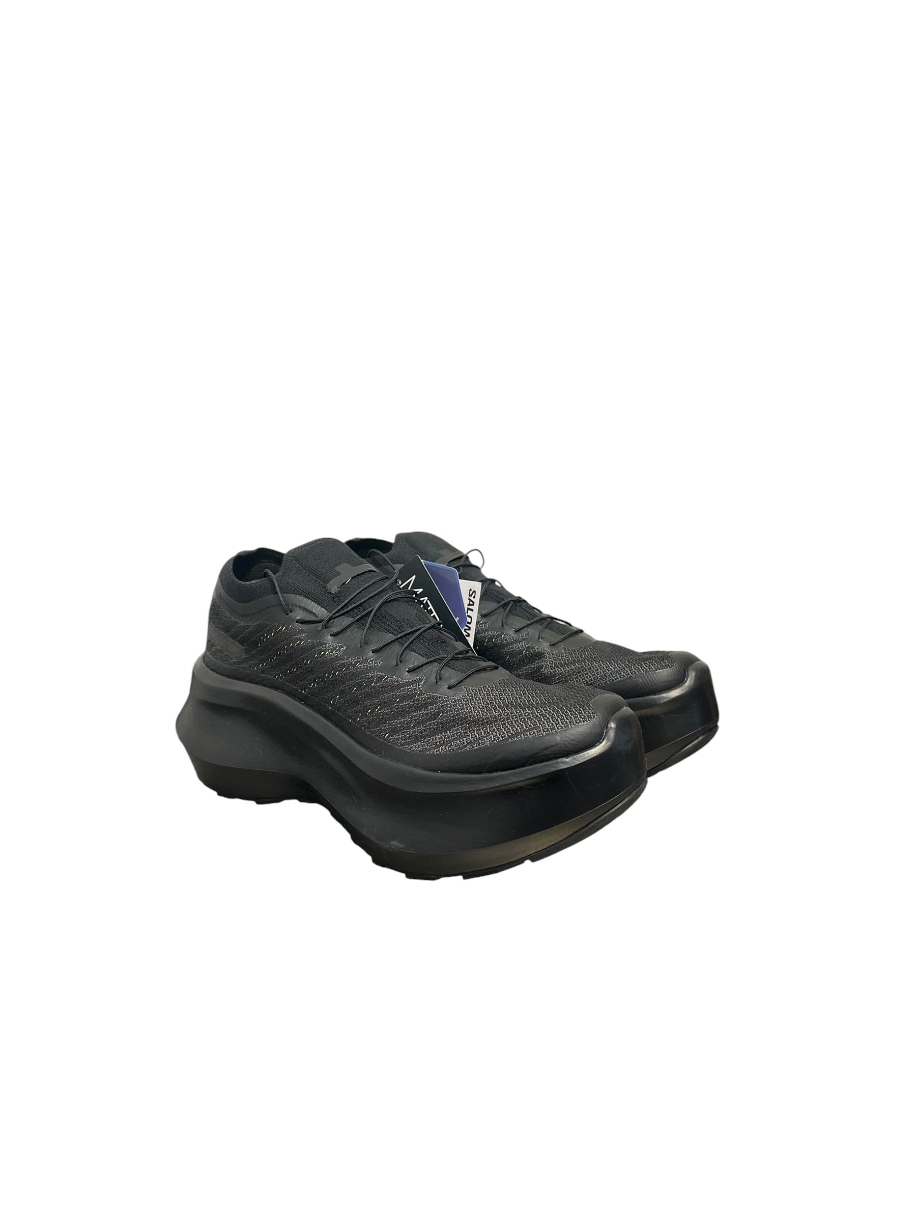 salomon/Low-Sneakers/US 7/Nylon/BLK/WEDGE SOLE PULL STRING CLOSE view 2