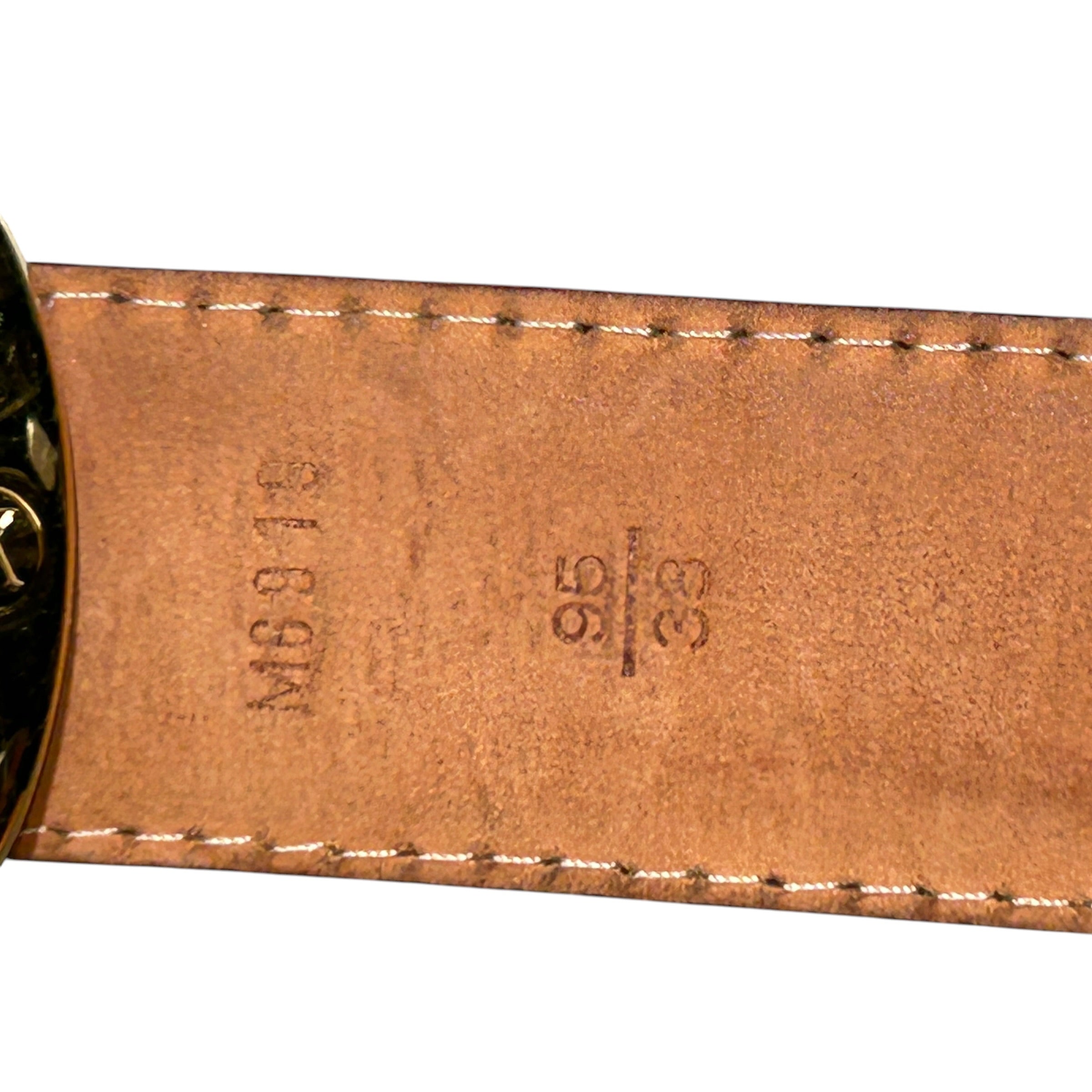 LOUIS VUITTON/Belt/Monogram/Leather/BRW/M's/ view 4