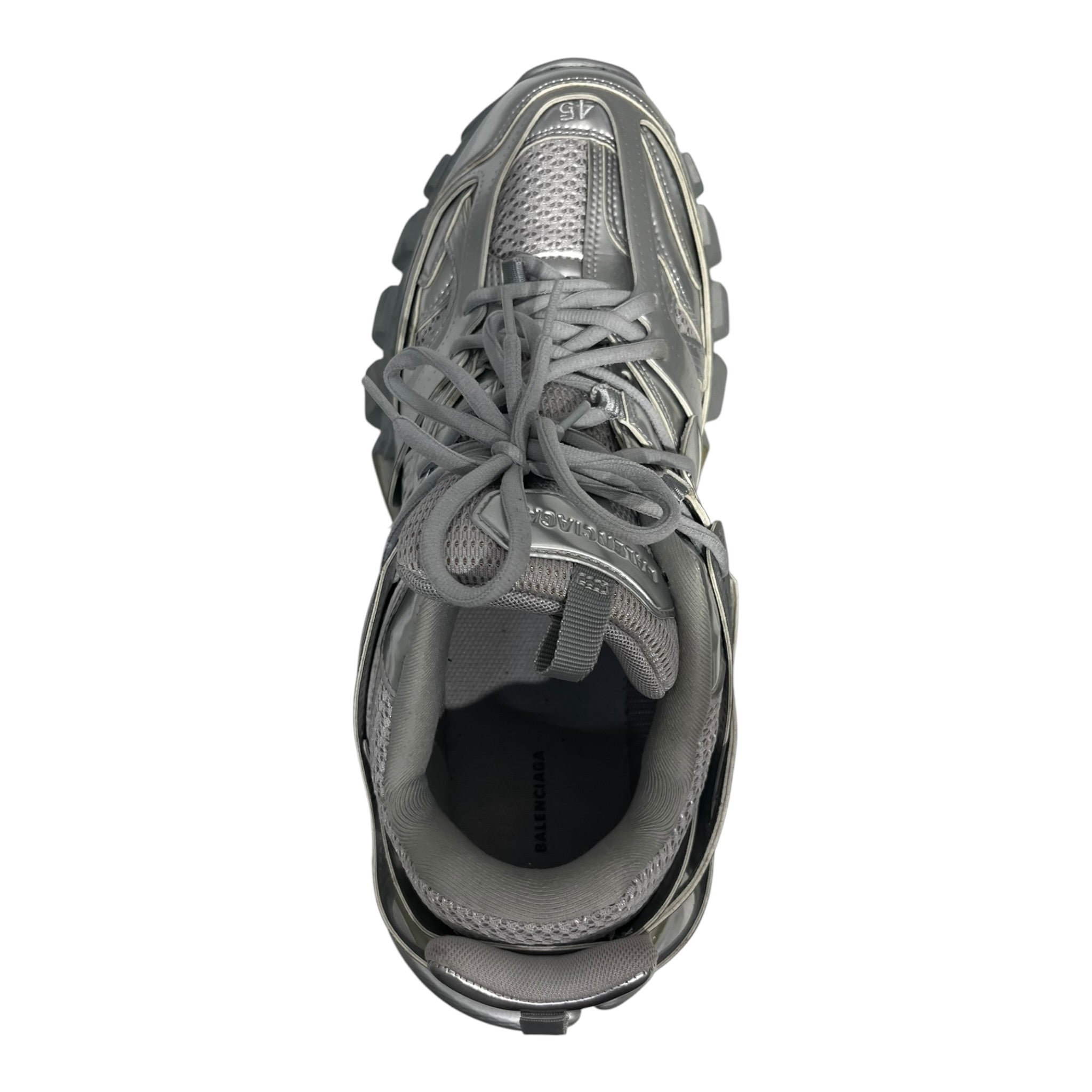 BALENCIAGA/Low-Sneakers/US 12/Cotton/SLV/Silver Surfer view 3