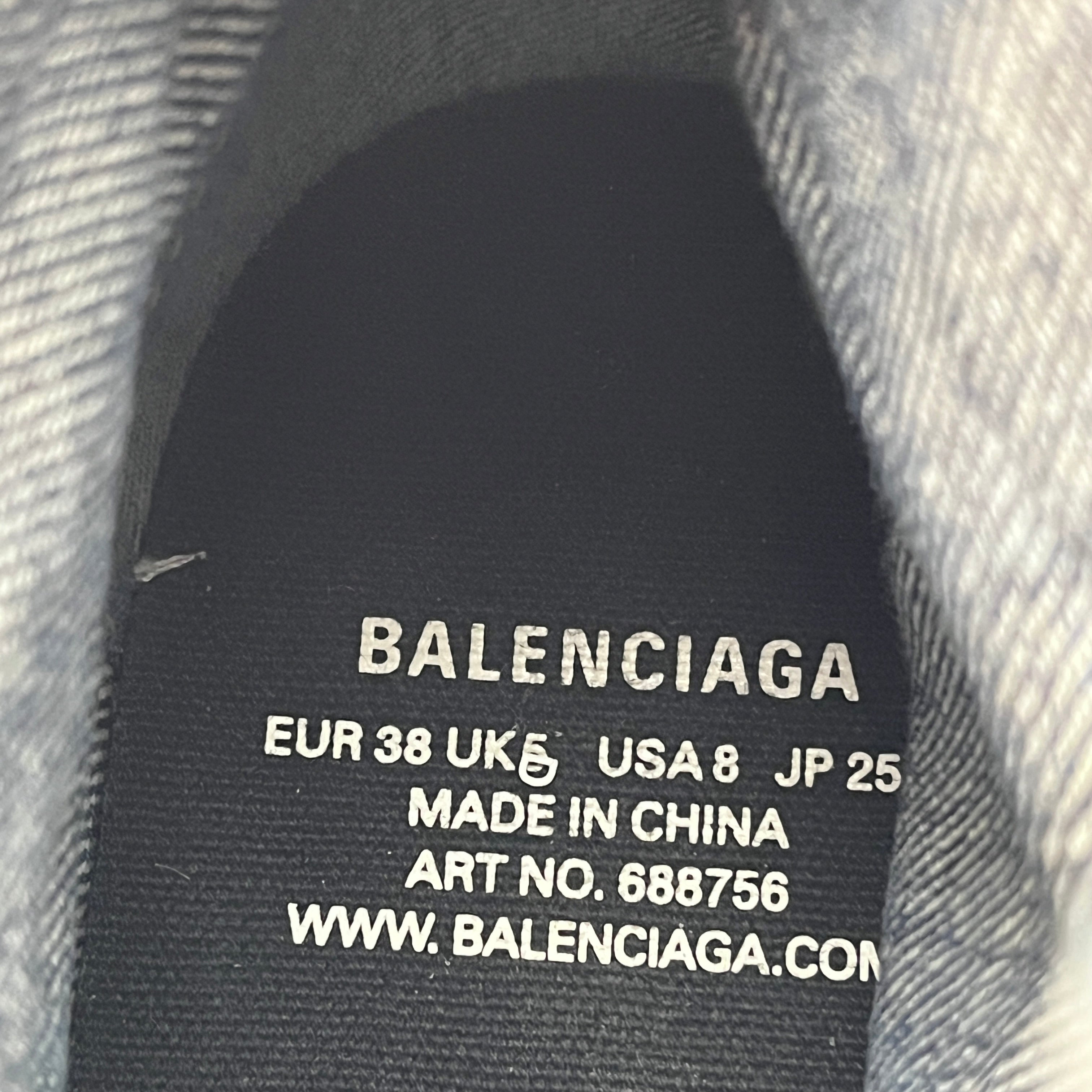 BALENCIAGA/Hi-Sneakers/US 8/Denim/IDG/paris high top view 3