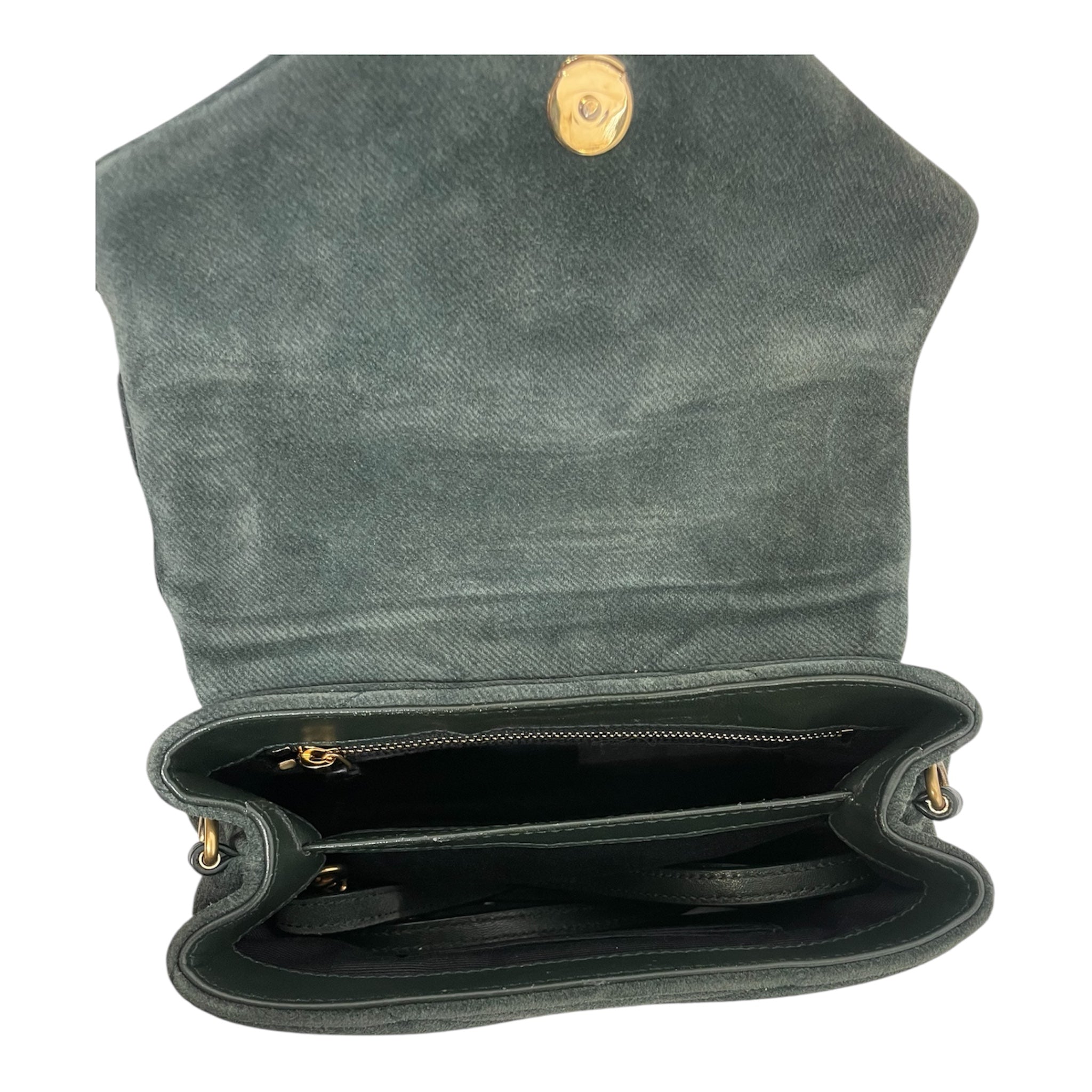 YVES SAINT LAURENT/Cross Body Bag/Suede/GRN/loulou toy handbag view 4