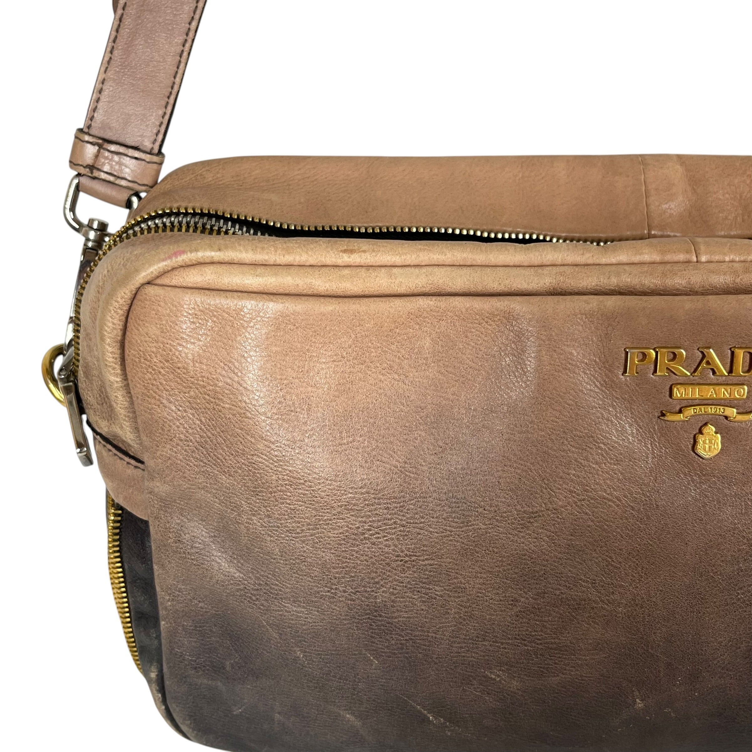 PRADA/Bag/Leather/BRW/OMBRE ZIPPER BAG view 3