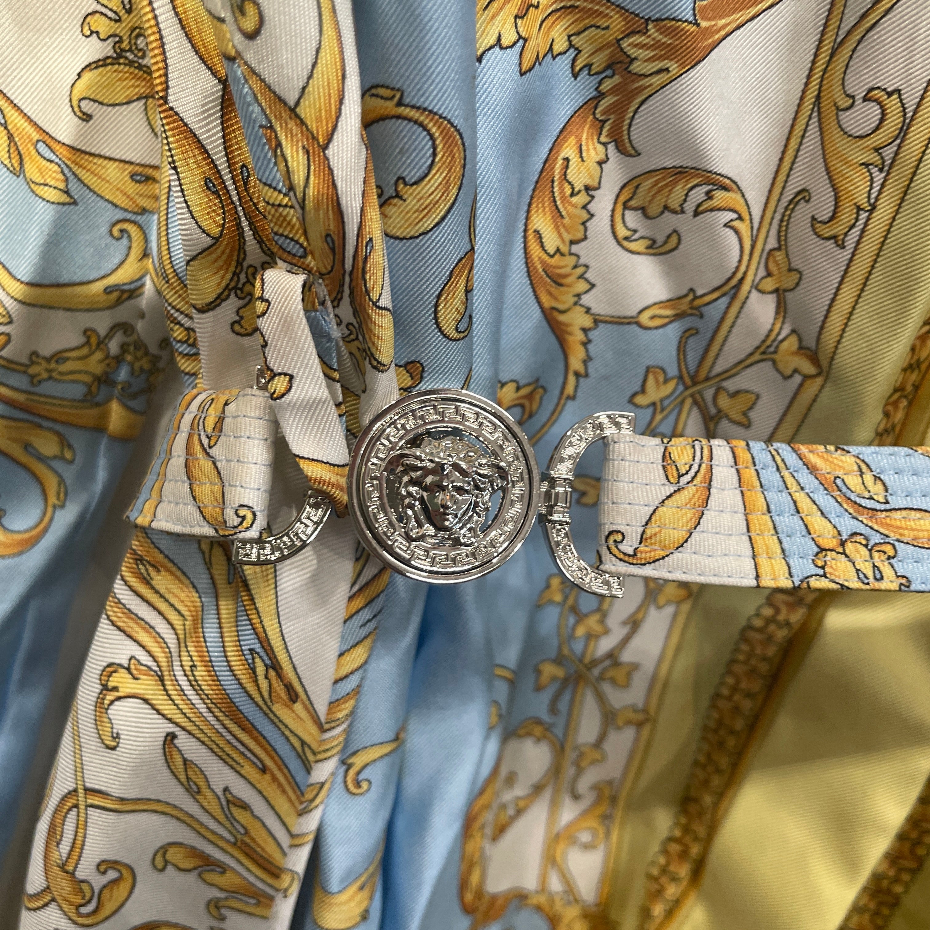 VERSACE/LS Dress/42/All Over Print/Silk/MLT/MINI SHIRT DRESS BUTTER YELLOW view 5