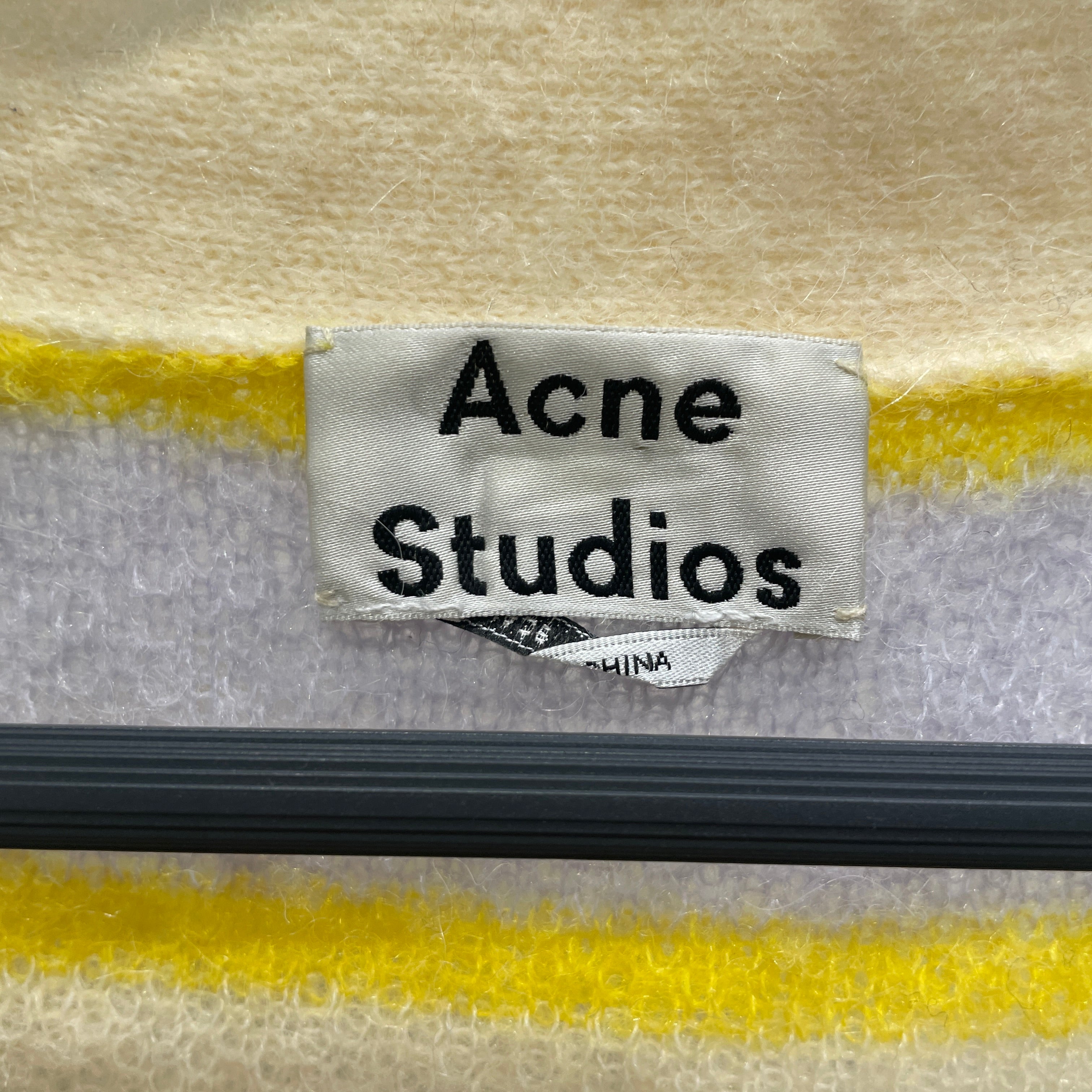 Acne Studios/Cardigan/XXS/Stripe/Wool/YEL/YEL/GRY/BLK HORIZ STRIPE CARDI view 3