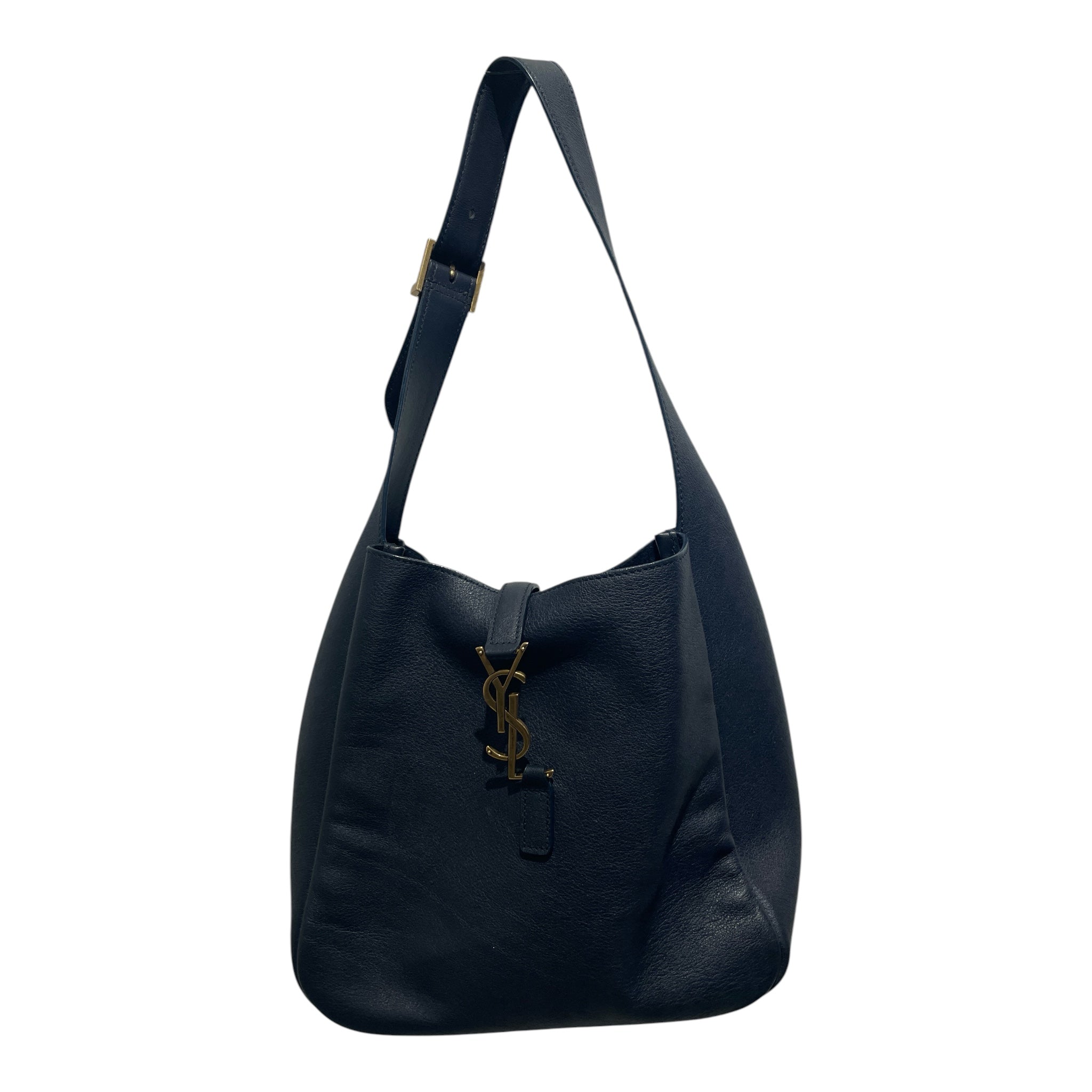 SAINT LAURENT/Bag/Leather/NVY/small hobo bag view 1