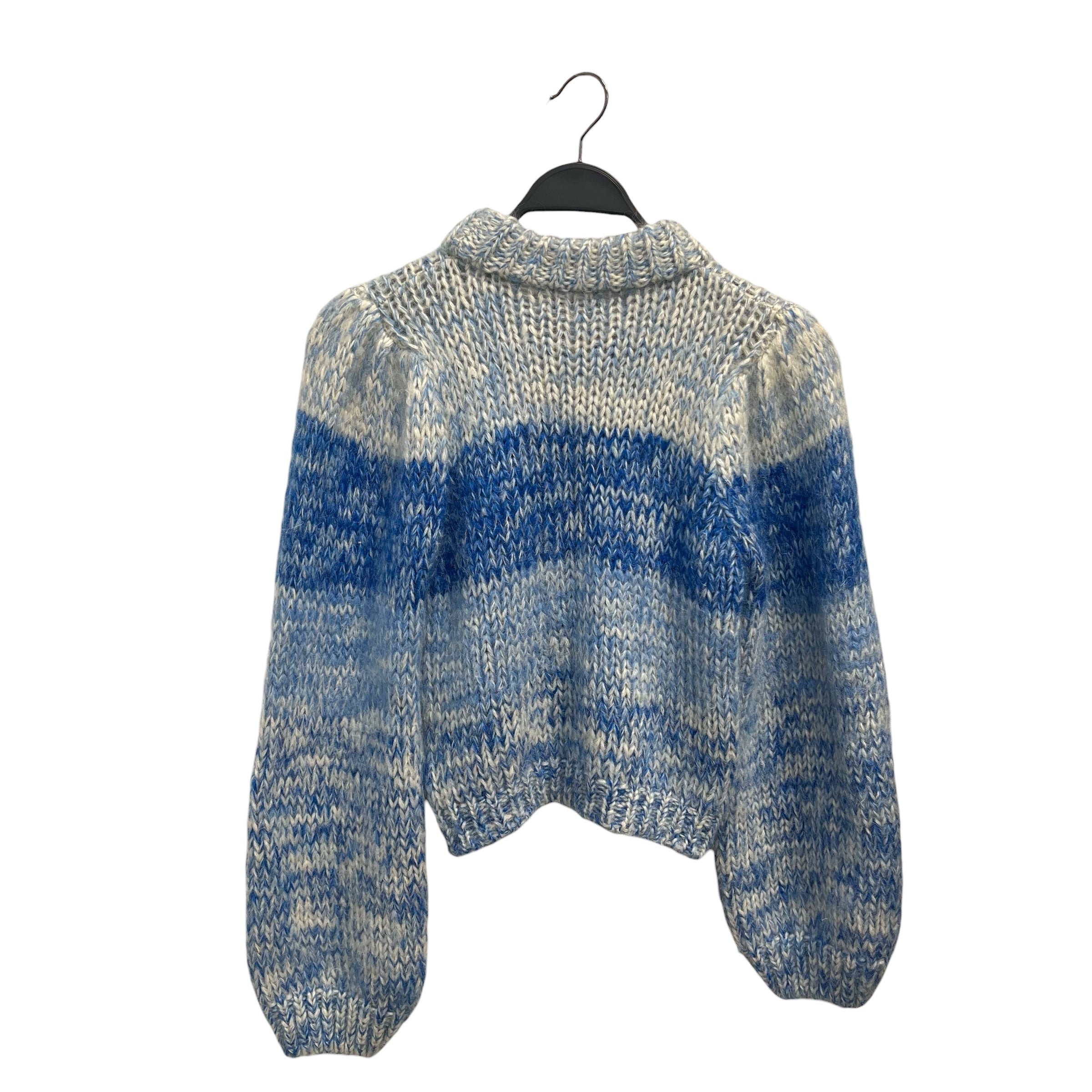GANNI/Sweater/XS/Mohair/BLU/cream top blue knit view 3