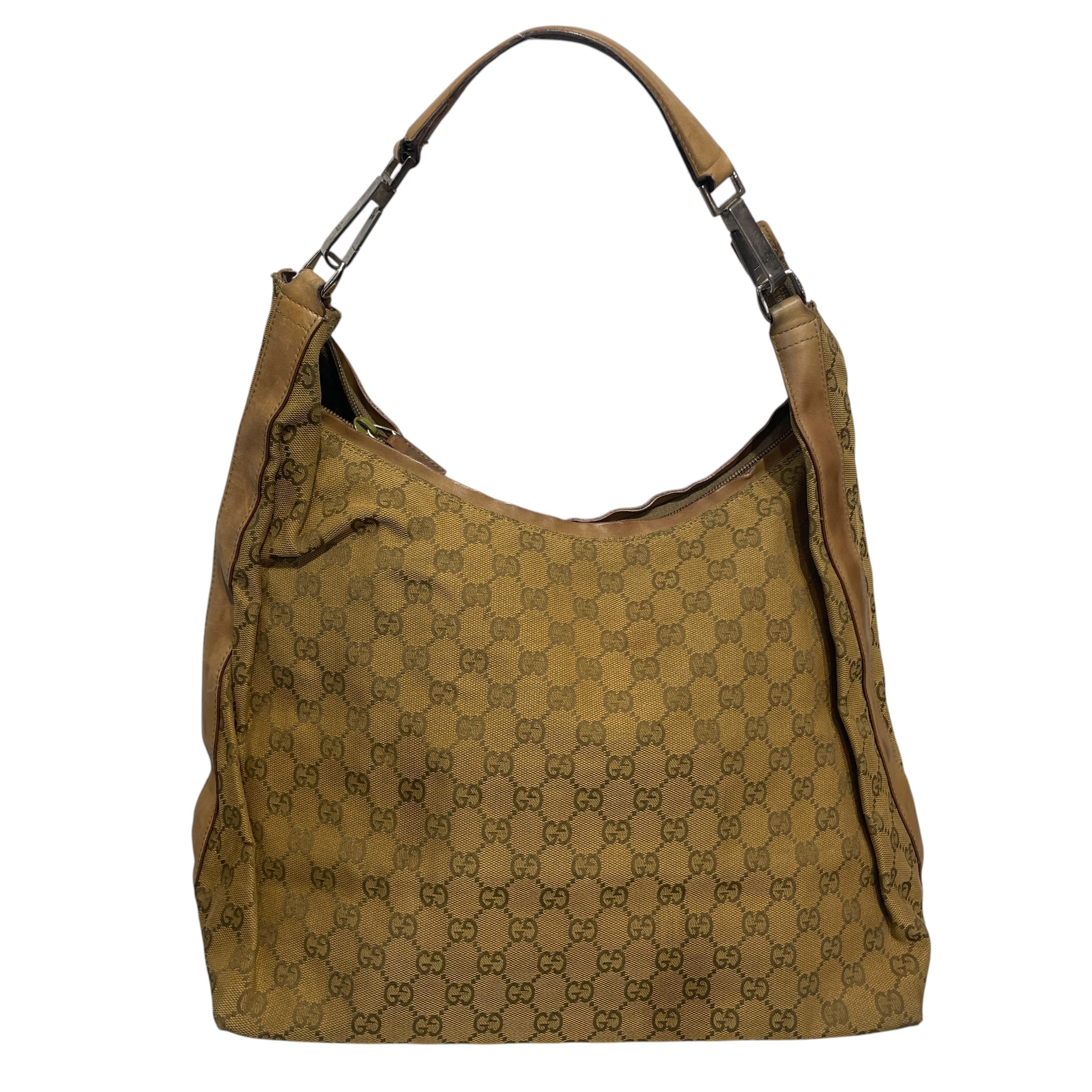 GUCCI/Bag/Monogram/Cotton/CML/LEATHER SIDES view 2