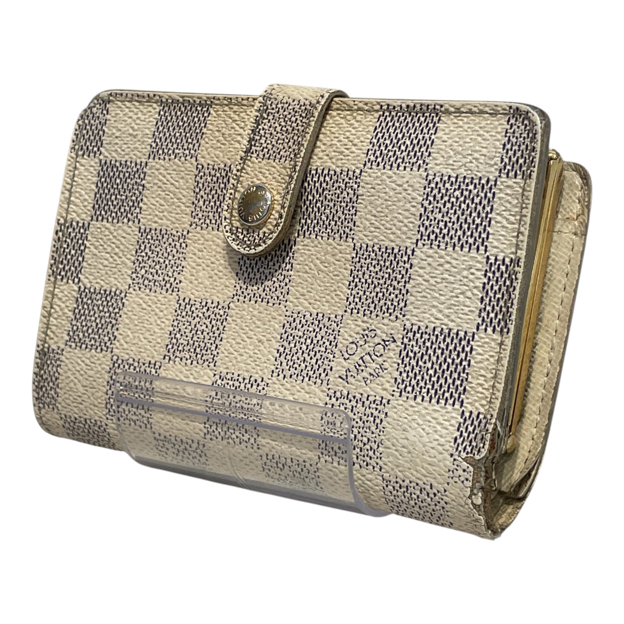 LOUIS VUITTON/Bifold Wallet/All Over Print/Leather/CRM/M's/DAMIER AZUR PORTEFEUILLE view 1