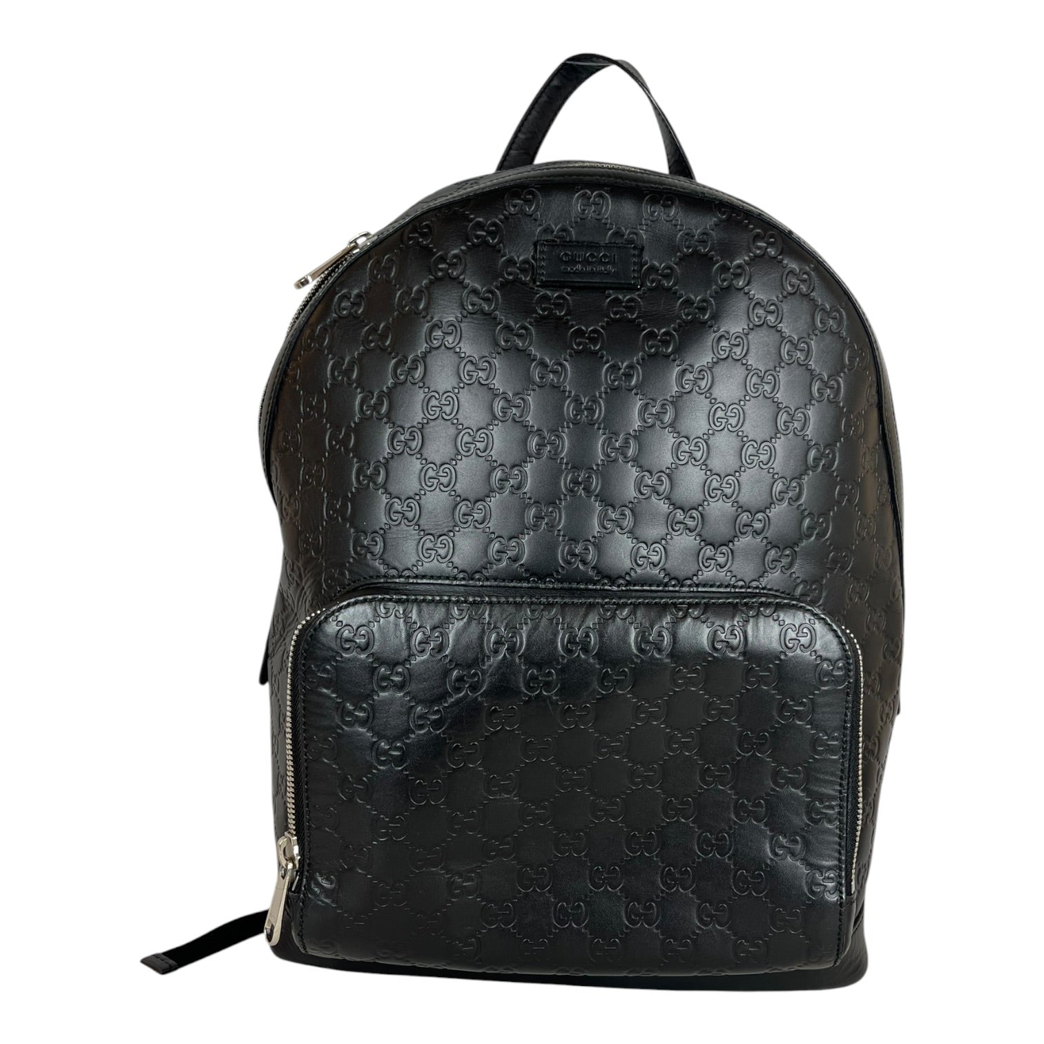 GUCCI/Backpack/Monogram/Leather/BLK/GUCCISSIMA view 1