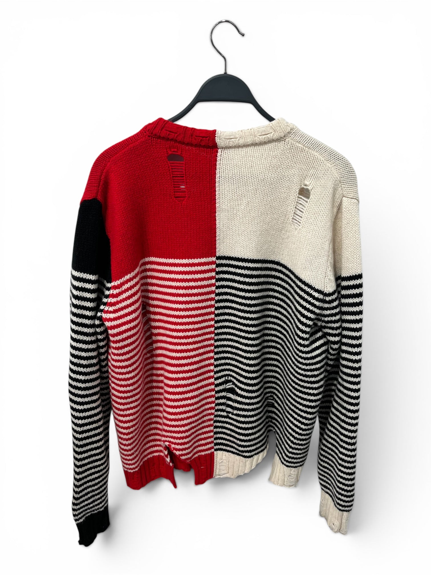 CHARLES JEFFREY LOVERBOY/Heavy Cardigan/L/Stripe/Wool/RED/CRM BLK RED STRIPES view 2