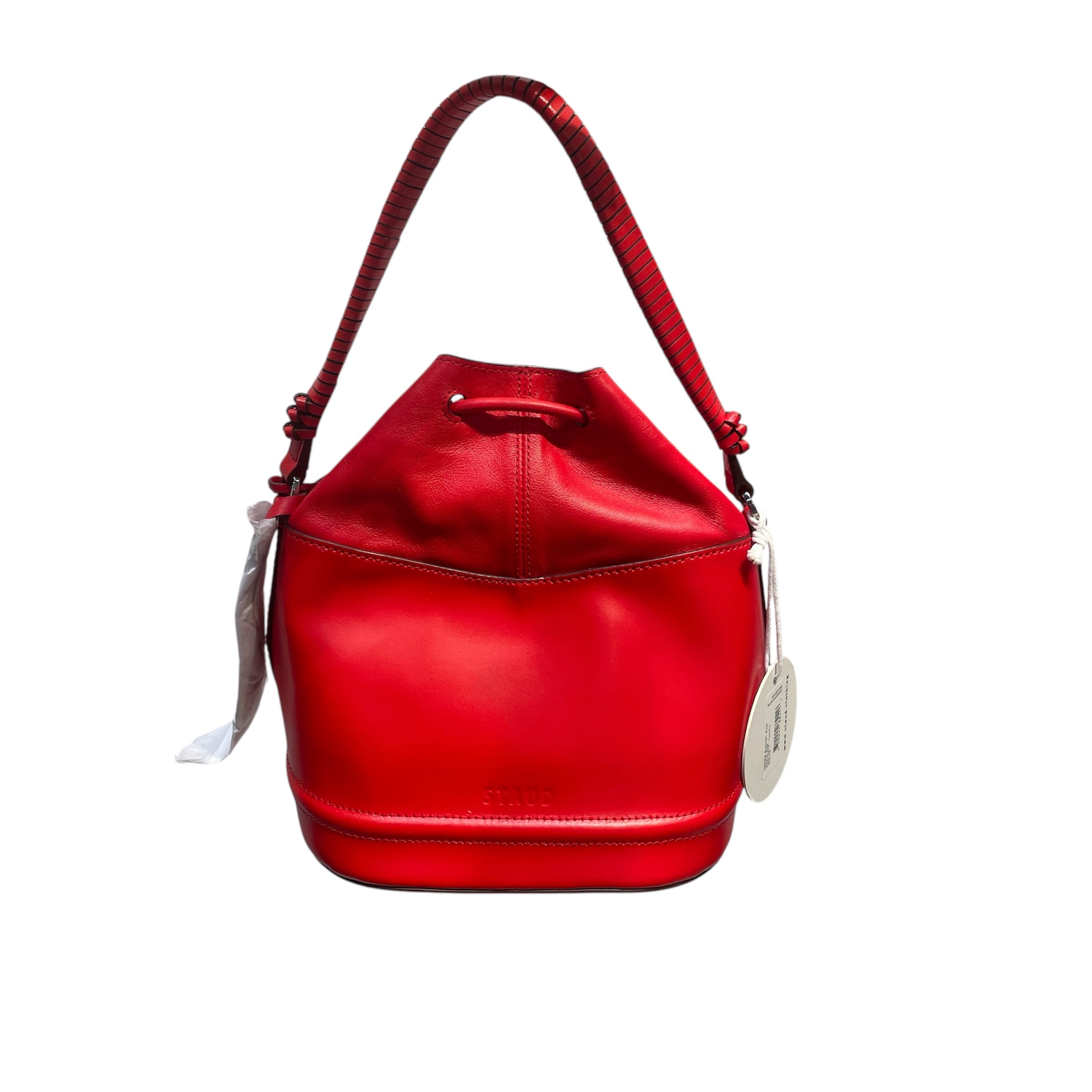 STAUD/Pouch/Leather/RED/agnes bucket bag view 1