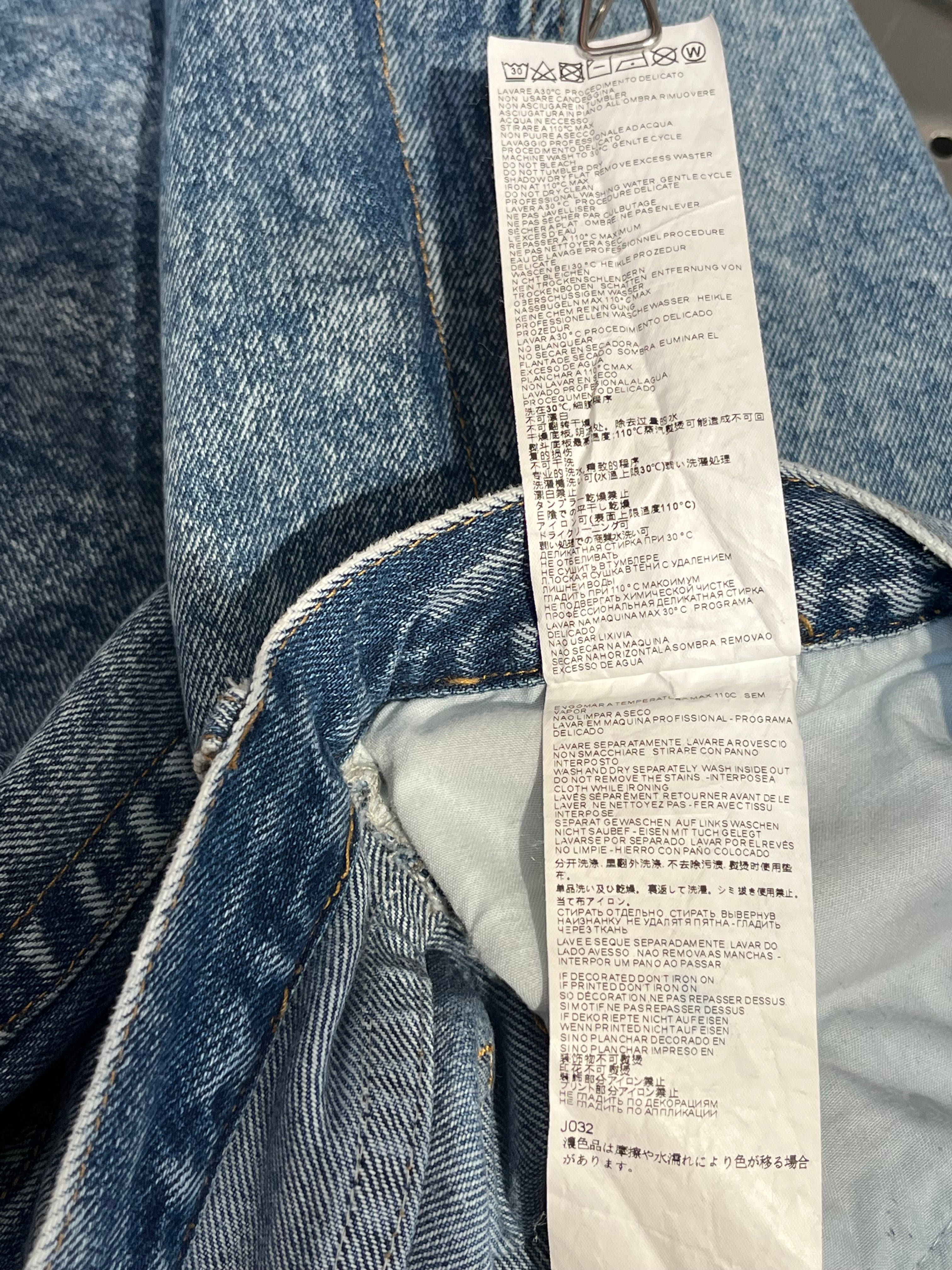 Maison Margiela/Bottoms/28/Cotton/BLU/aciud wash view 6