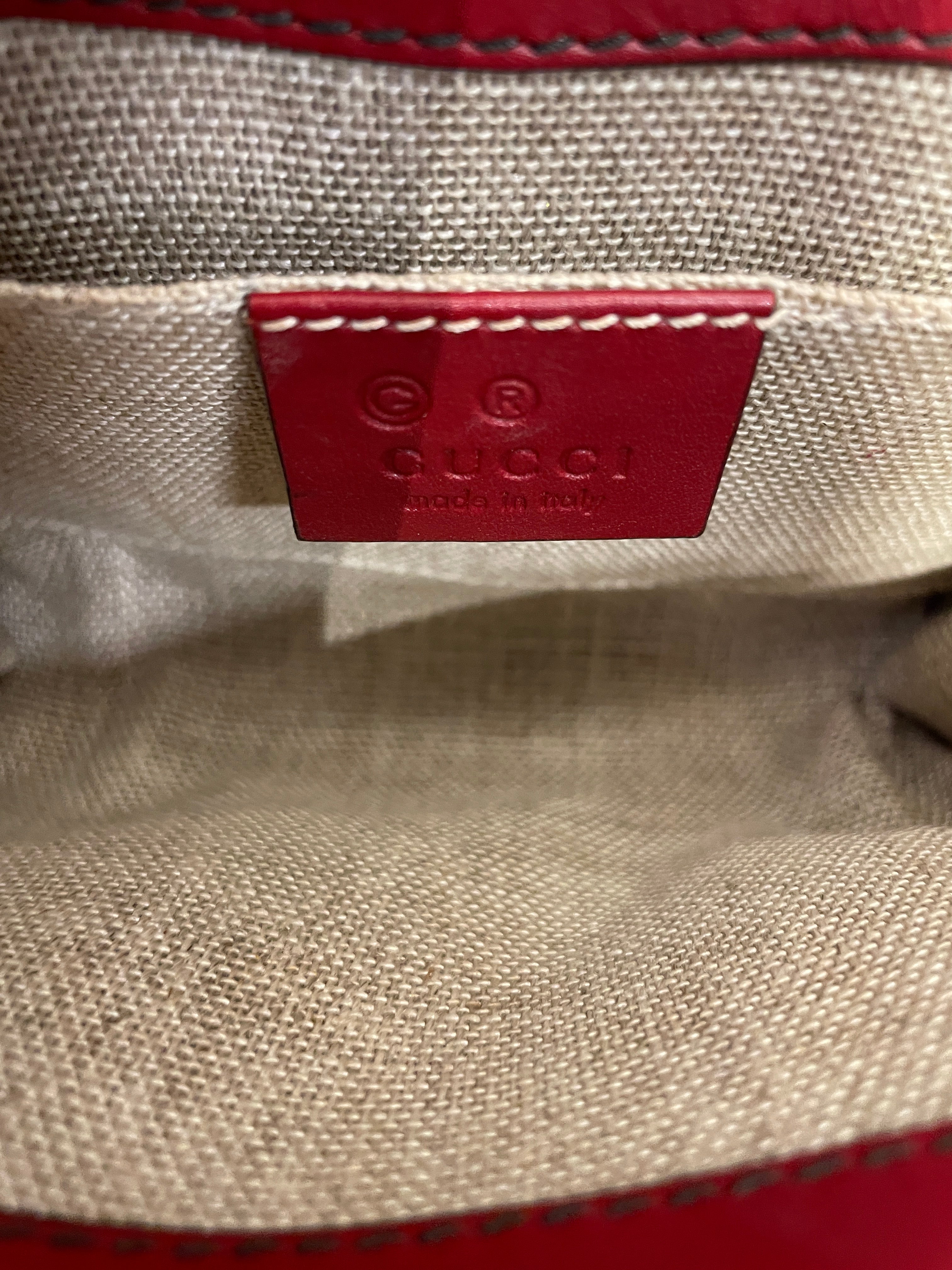 GUCCI/Cross Body Bag/Monogram/Leather/RED/449636493075 view 4