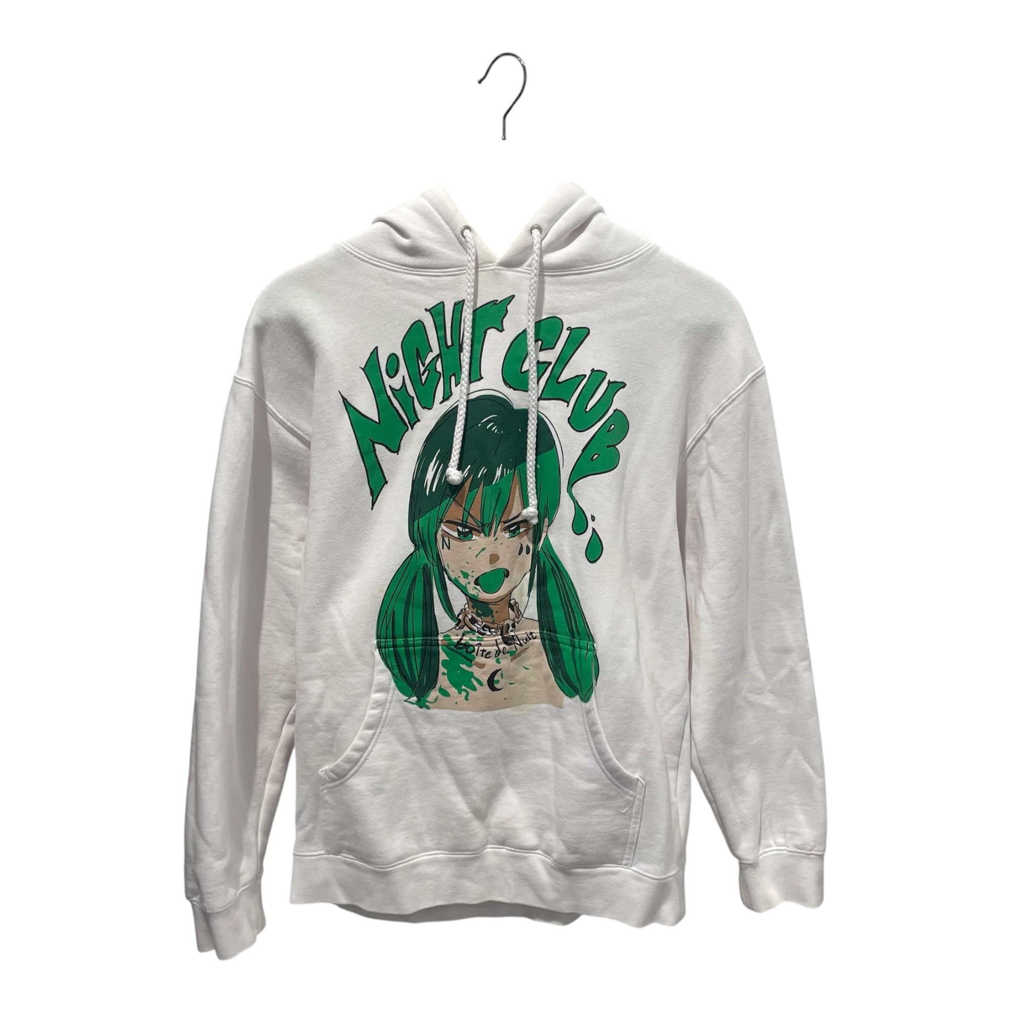 Jun Inagawa/Hoodie/S/Graphic/Cotton/WHT/Pullover/NIGHT CLUB GREEN GIRL view 1