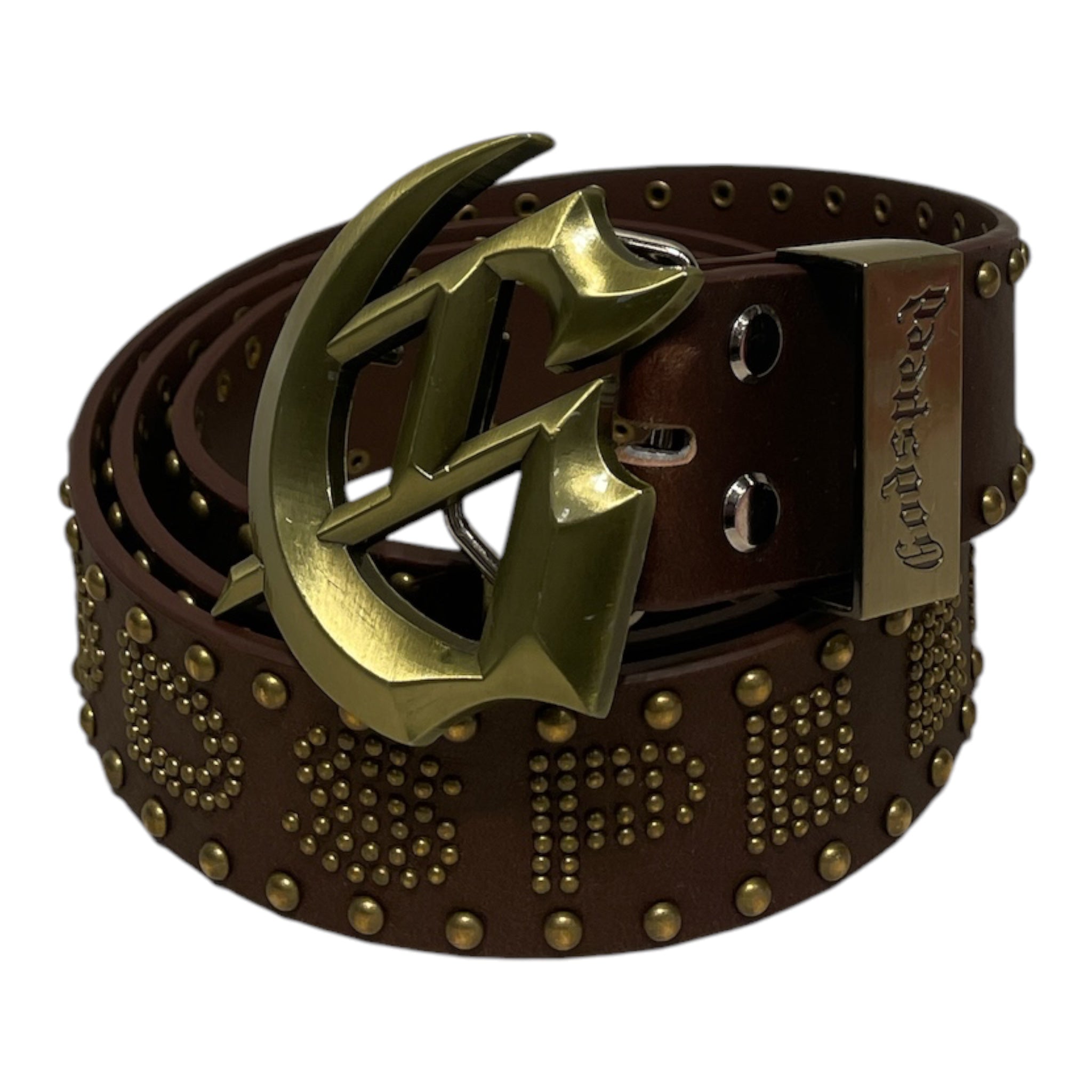 GODSPEED NEW YORK/Belt/Leather/BRW/M's/forged studded view 1