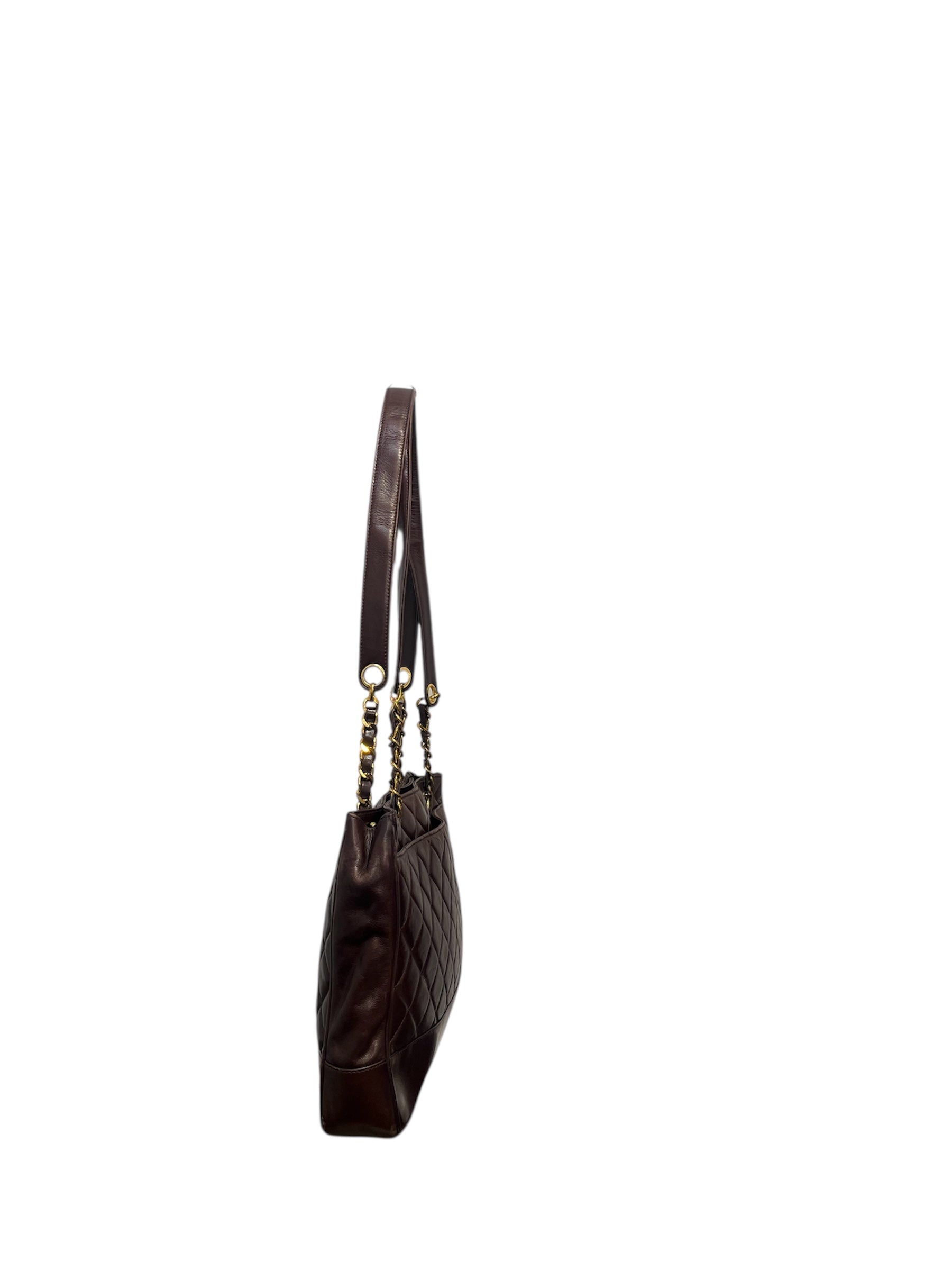 CHANEL/Hand Bag/Leather/BRW/GLD HRDWR-CALFSKIN view 3
